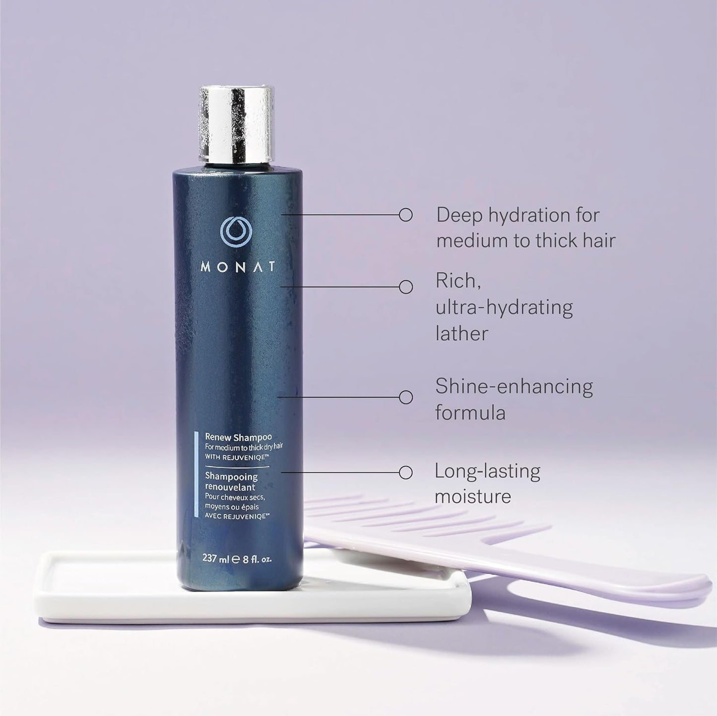 MONAT Renew Shampoo and Conditioner Set Infused with REJUVENIQE For Dry Medium to Thick Hair - Hydrating Hair Care | Sulfate-Free, Paraben-Free | Moisturizing & Nourishing for Healthy Shine