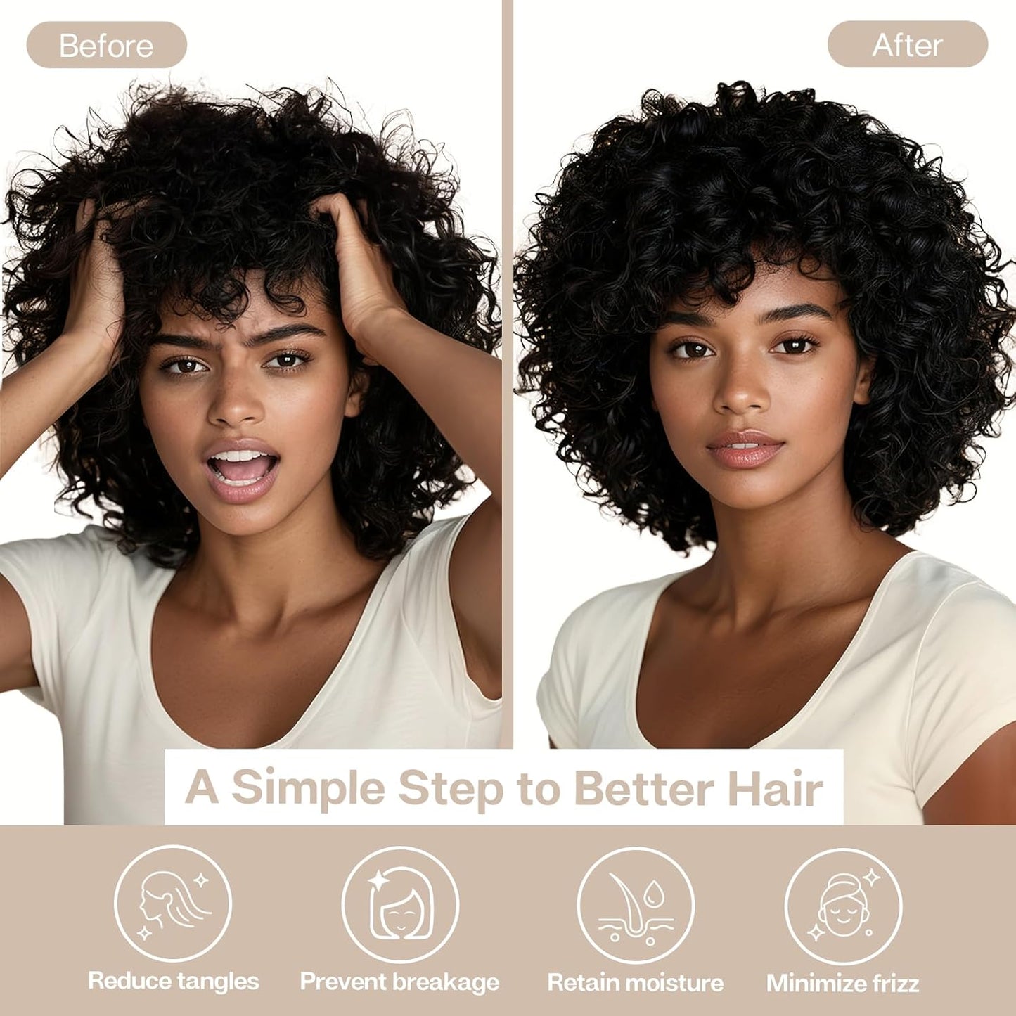 MR&HM Satin Pillowcase for Hair and Skin, Silk Satin Pillowcase 2 Pack, Queen Size Pillow Cases Set of 2, Silky Pillow Cover with Envelope Closure (20x30, Champagne)