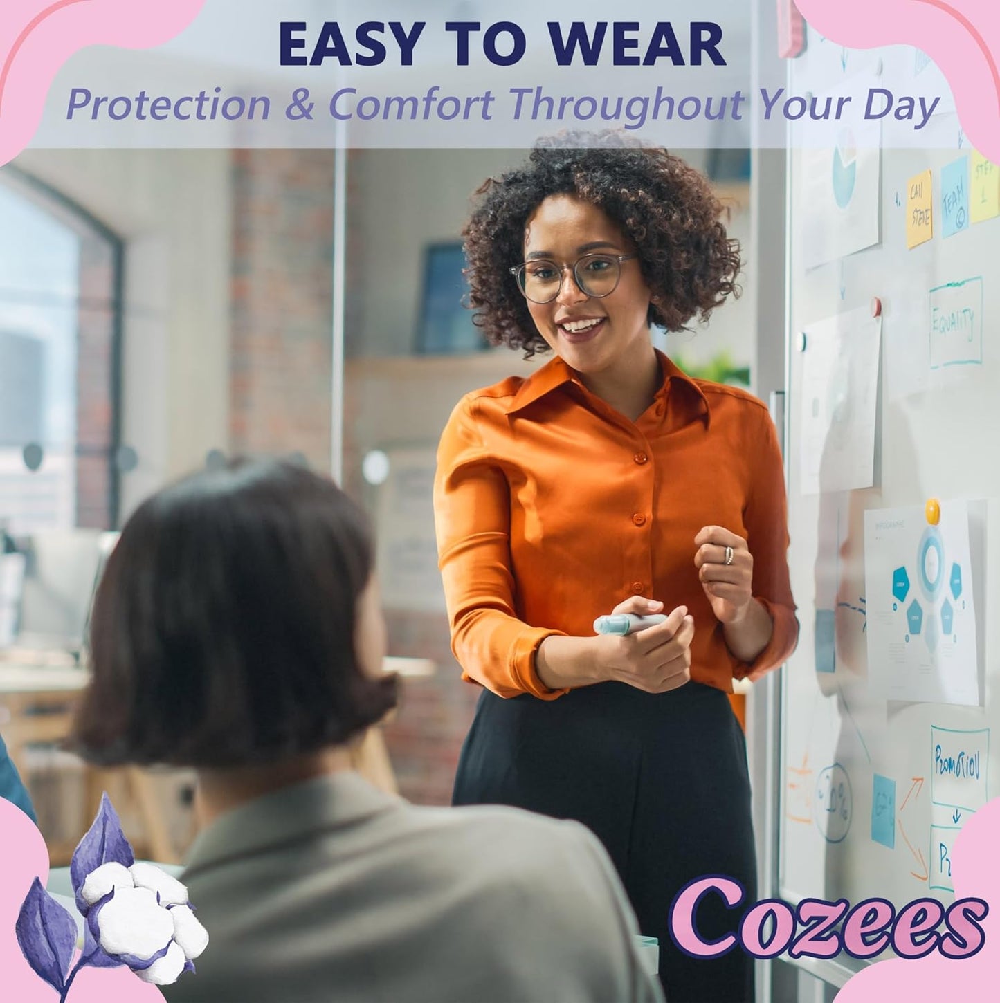 Cozees Disposable Period Underwear for Women, Menstrual and Postpartum High Absorbency, Cotton Covered Comfort, Made in USA (9 Count, Small/Medium)