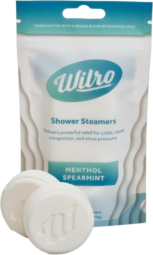 Wilro Soothing, Aromatic Shower Steamers, 3 Pack, Menthol Spearmint (6 Steamers)