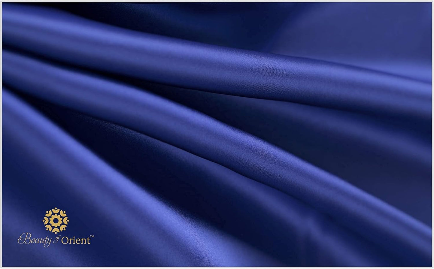 19 Momme Premium Mulberry Silk Pillowcase for Hair and Skin | Handcrafted Hypoallergenic & Anti-Acne 100% Silk Pillow Cases with Zipper | King - 20" x 36", Royal Navy