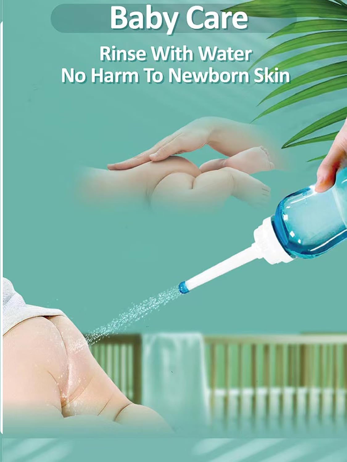 Peri Bottle for Postpartum Essentials & Perineal Care,Handheld Portable Bidet Spray Perineal Cleansing for Female Menstruation Lochia Hemorrhoids, 2 Nozzles & Lightweight, 500ml (16.9OZ)