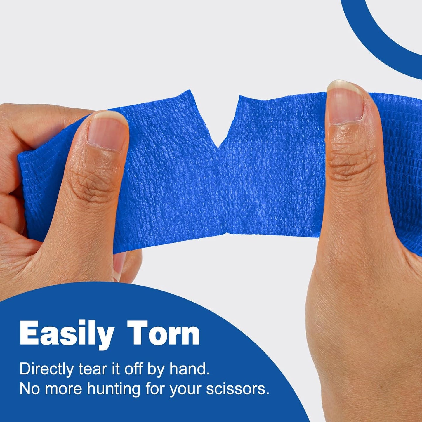 AZEN 16 Pack Self Adhesive Bandage Wrap Pink, 2" X 5 Yards Elastic Cohesive Bandage Wrap, Athletic Tape, Vet Wrap, Ankle Tape, Tattoo Grip Tape Wrap (Blue)