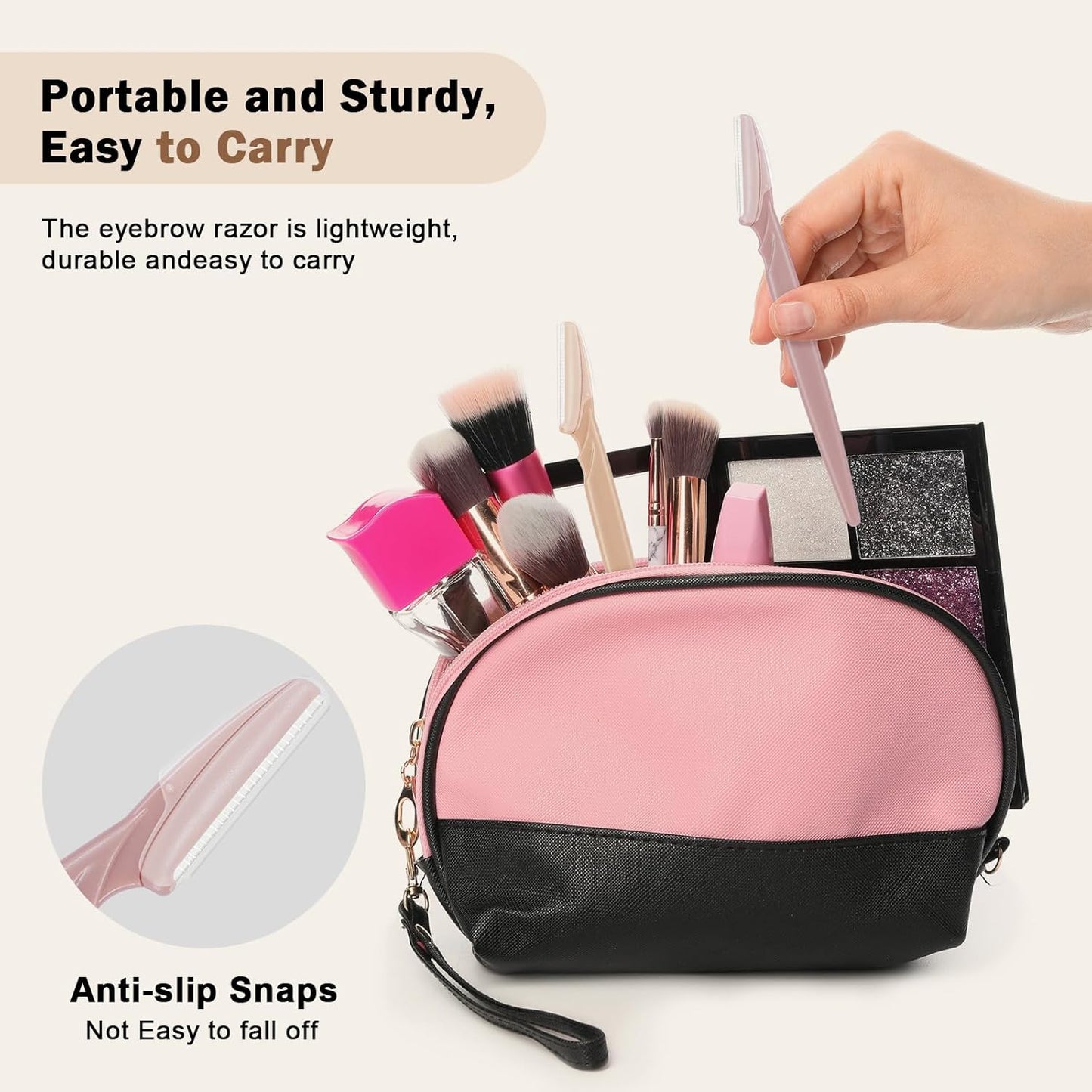 D 12 PCS Eyebrow Razor,Dermaplane Razor,Face Razors for Women,Dermaplaning Tool for Face,3 Colors Facial Hair Shavers with Precision Cover,Facial Hair Remover for Women,Eyebrow Trimmers for Men(Gray)