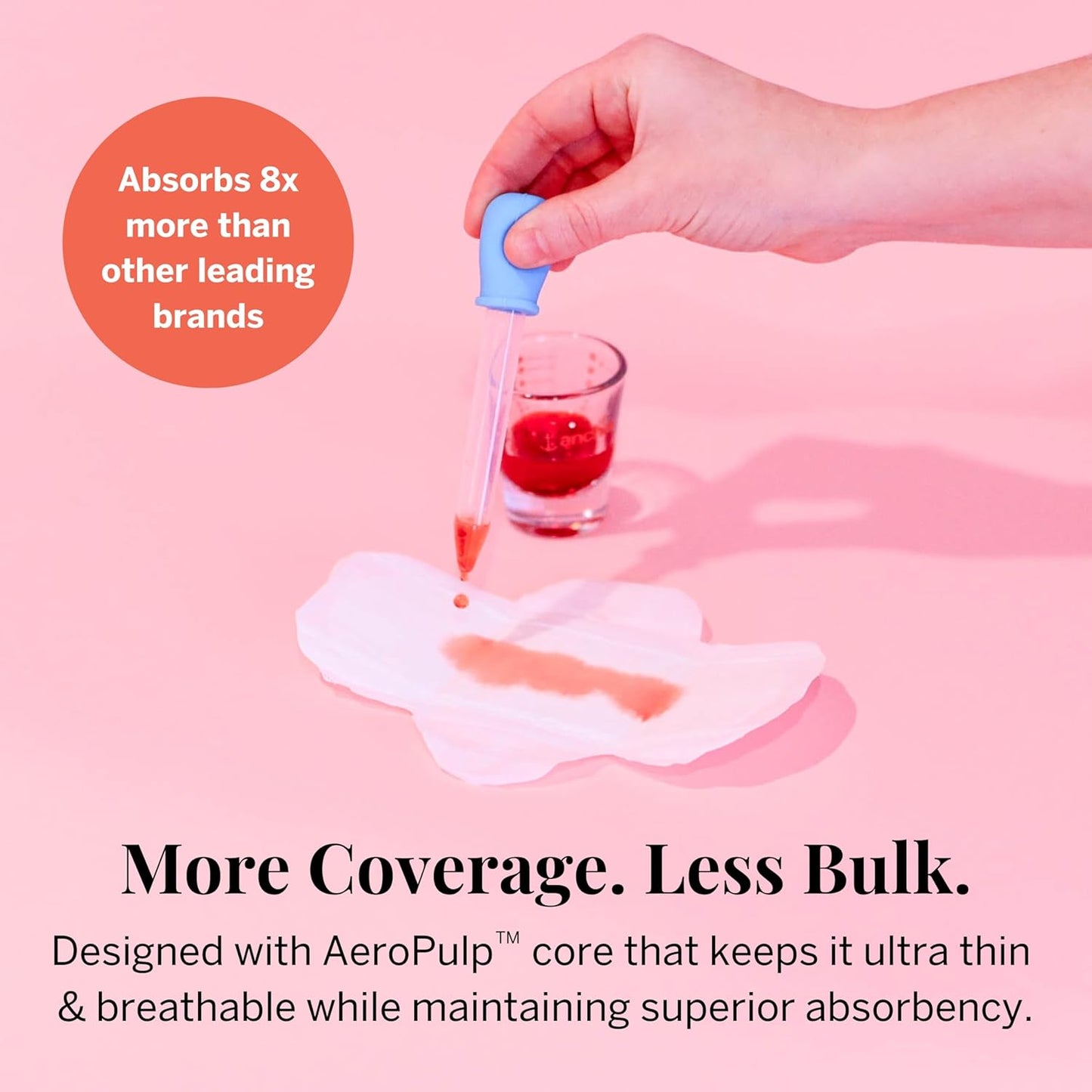 Pixie Organic Cotton Mini Pads with Wings for Women & Teens - Ultra Thin, Light Absorbency Menstrual Pads - Hypoallergenic, Unscented & Biodegradable - 16 Count