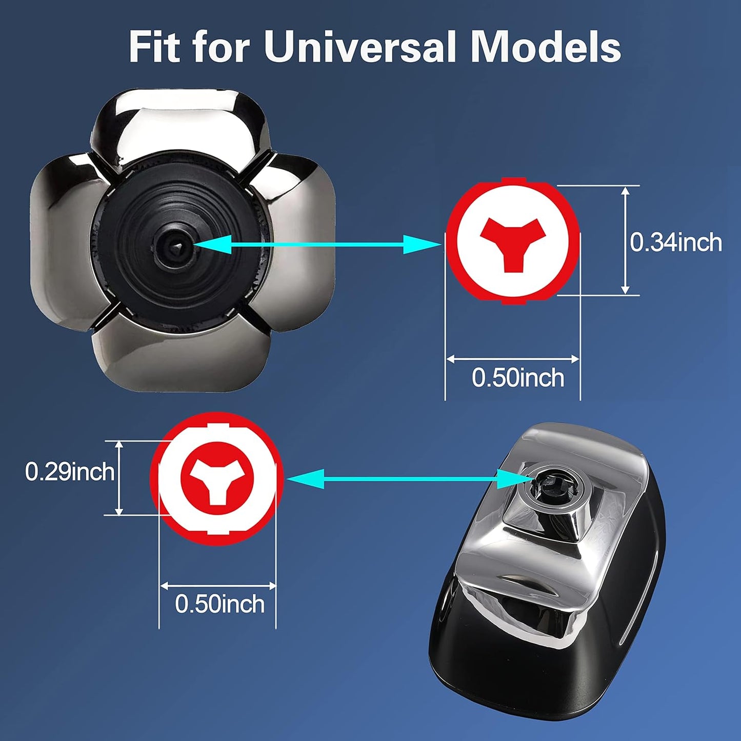 Men's Electric Shavers Replacement Heads 9 Blades Head Replaceable Alternate Floating Washable Electric Razor Shaver Head（Silver）