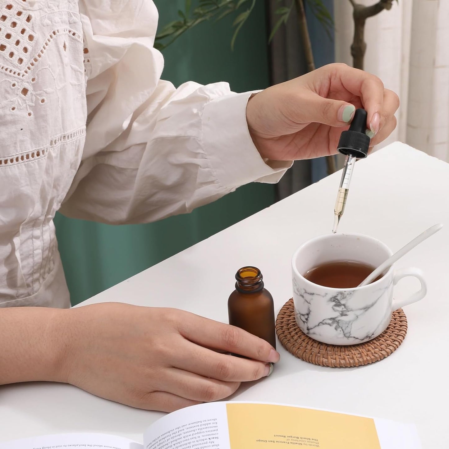 48 Pack,1oz Glass Dropper Bottle, Amber Tincture Bottles with Dropper, Pretty Finish for All Kinds of Liquids,Oil Bottles for Hair- Stronger Suction ideal for Leakproof Travel