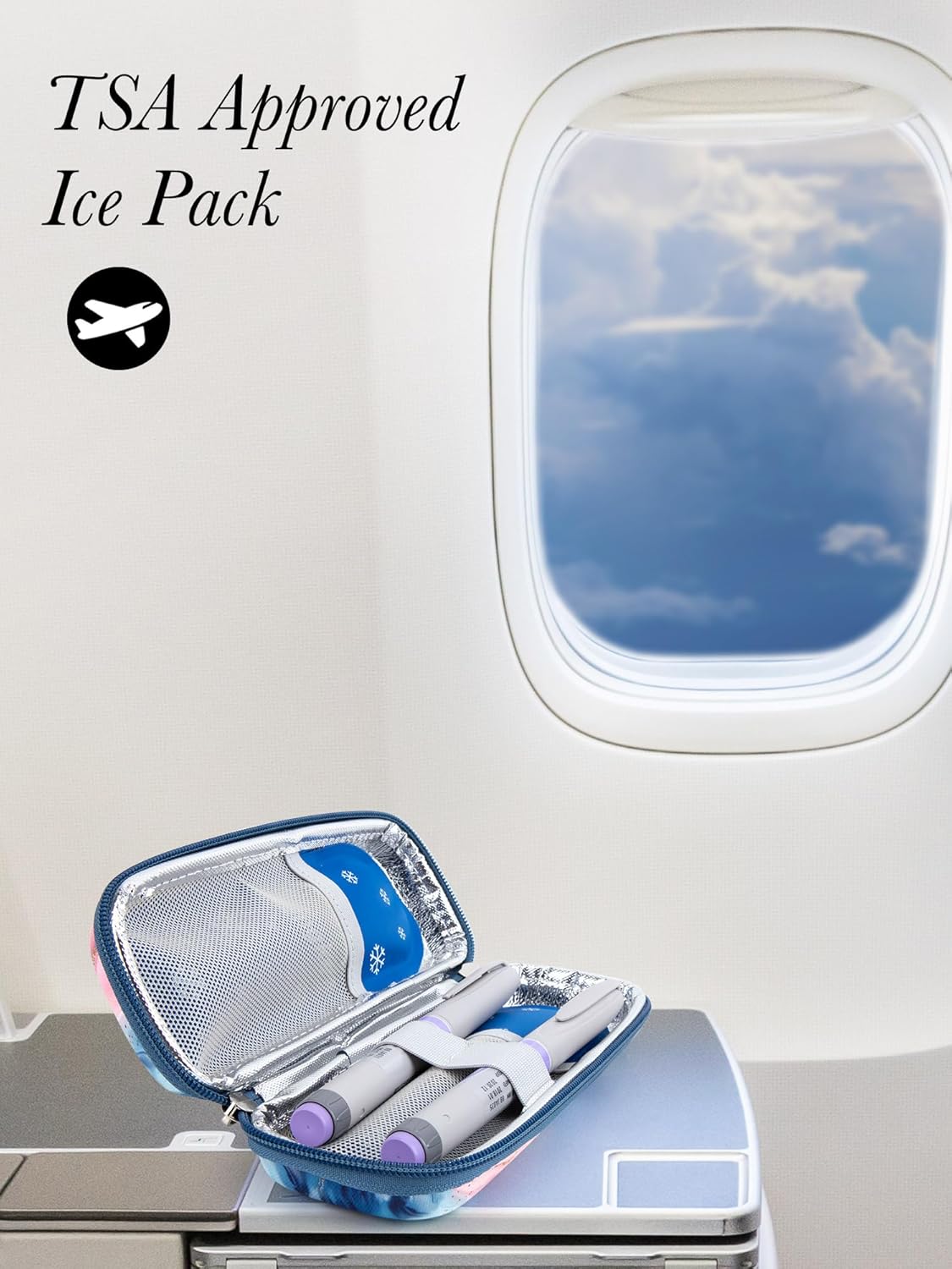 Leng Ke Insulin Pen Cooler Travel Case Ice Pack TSA Approved, 4 Packs Reusable Ice Packs for Insulin Pen Cooler Travel Case