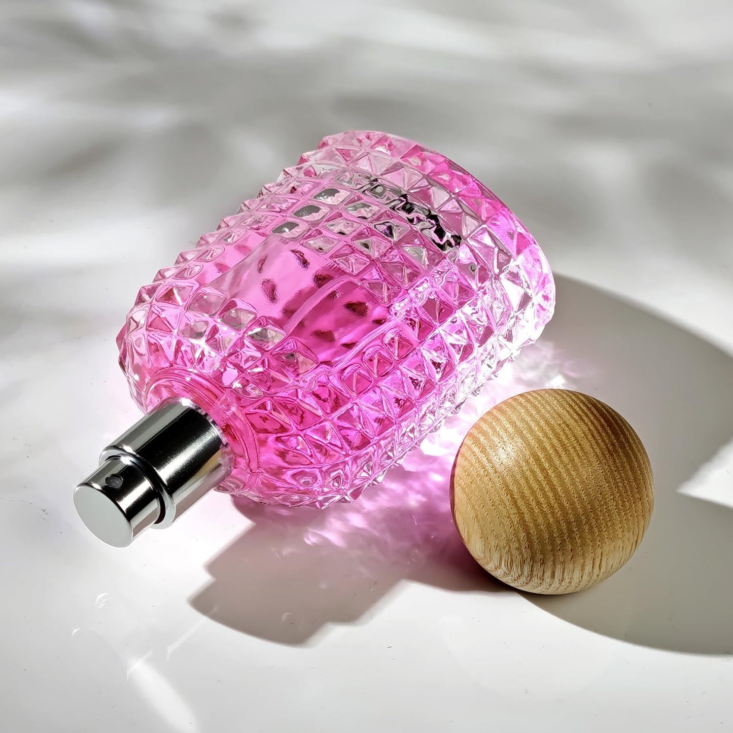 50ml/1.7 Oz Glass Spray Bottle Perfume Atomizer,Perfume Travel Refillable Spray Bottle Empty with 3 Kinds of Dispenser (A1)