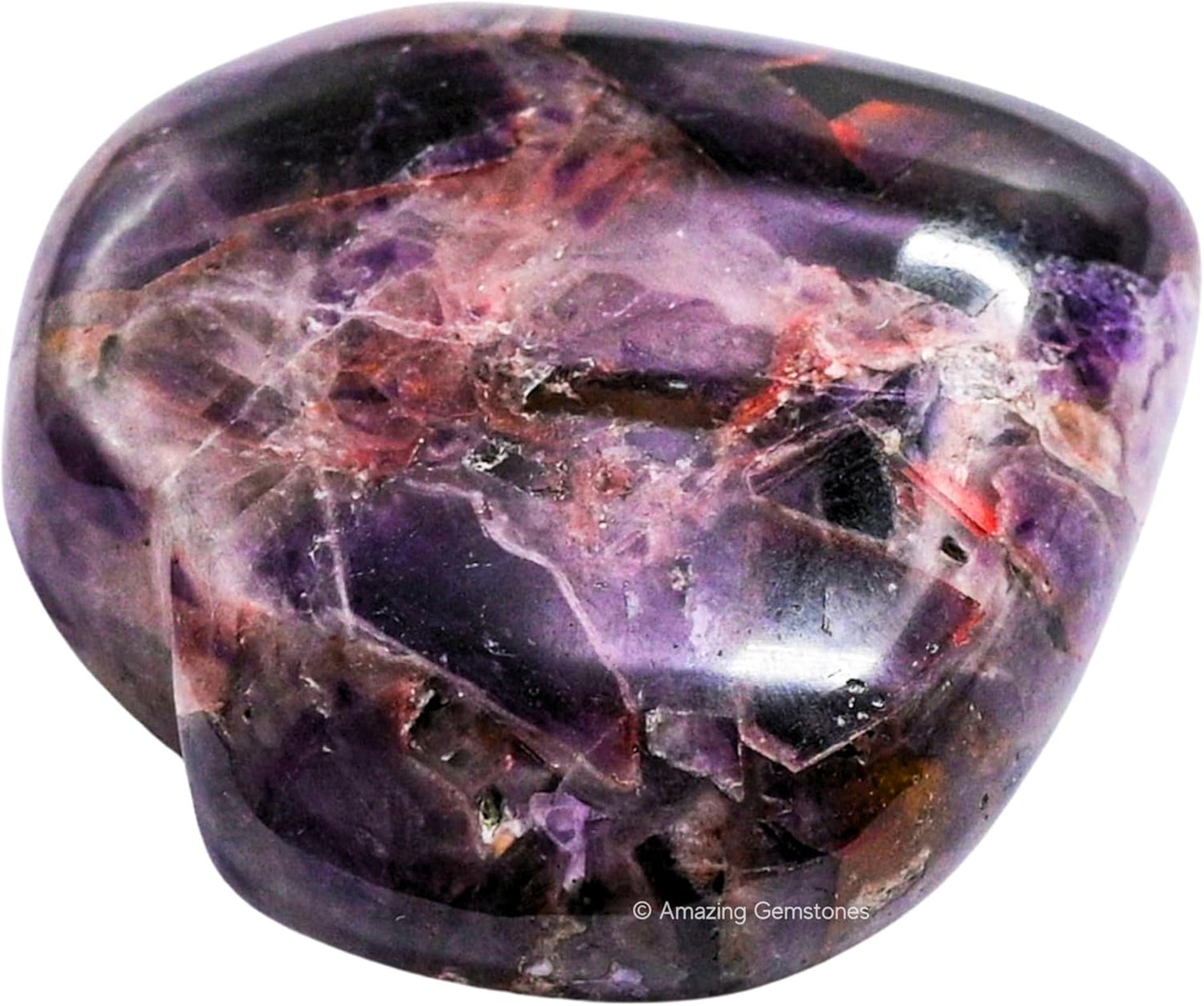 Amazing Gemstone Dreamy Amethyst Crystal Heart Palm Stone - Pocket Massage Worry Stone for Natural Body Chakra Balancing, Reiki Healing and Crystal Grid