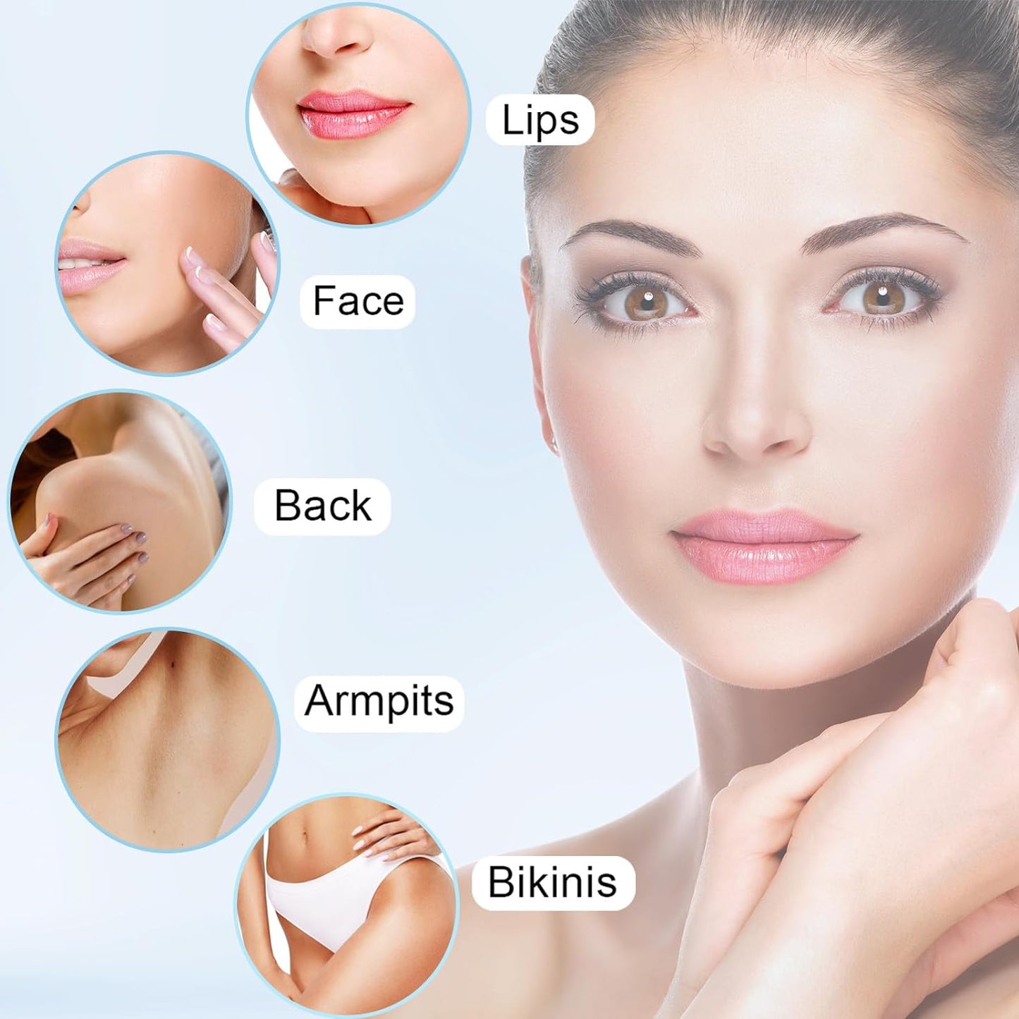 Facial Hair Removal for Women, Ladies Face Shaver for Upper Lip Chin and Peach Fuzz with USB Rechargeable Included 2 pc Replacement Heads