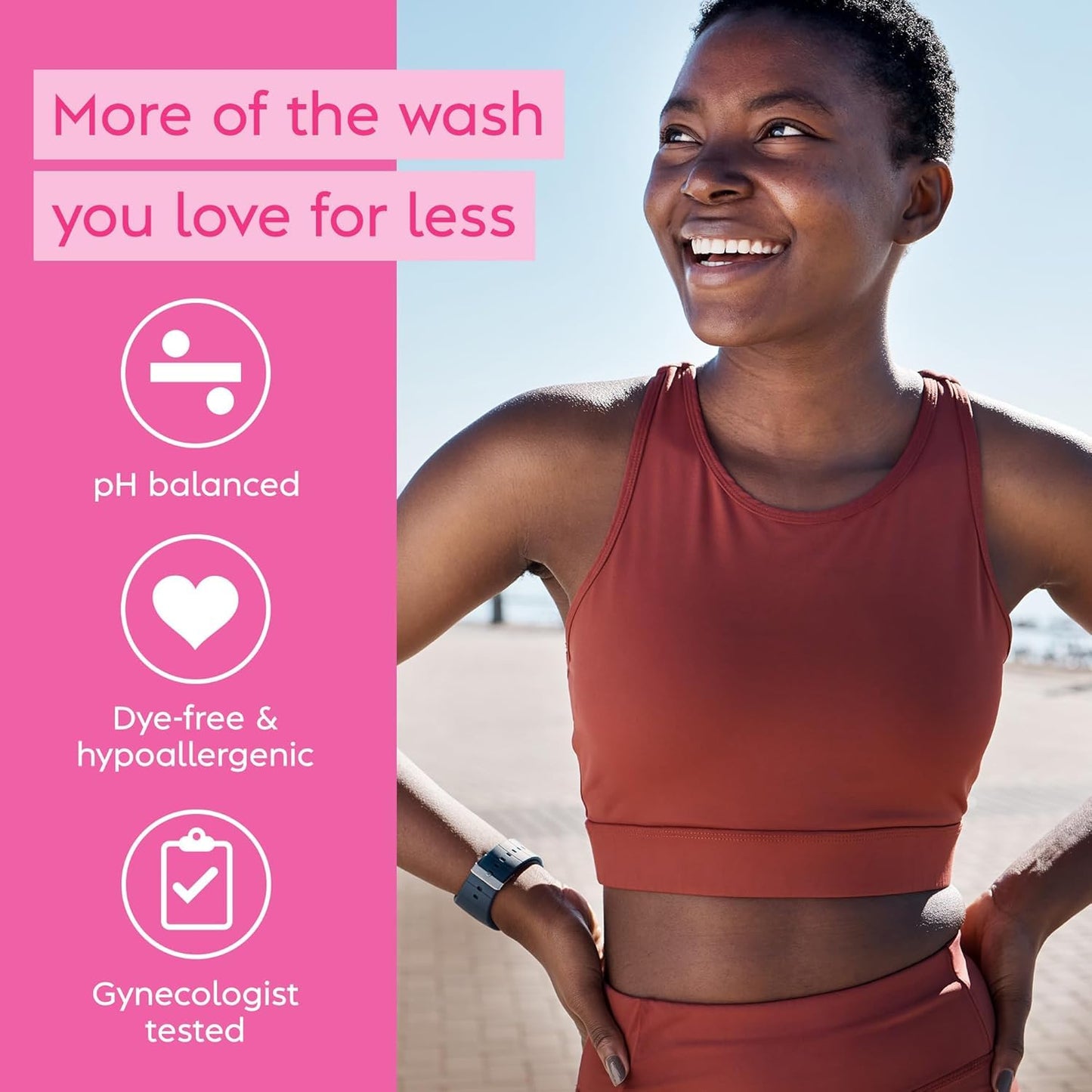 Vagisil Feminine Wash for Intimate Area Hygiene, Odor Block, Gynecologist Tested, Hypoallergenic, 16.9 oz with Pump (Pack of 2)