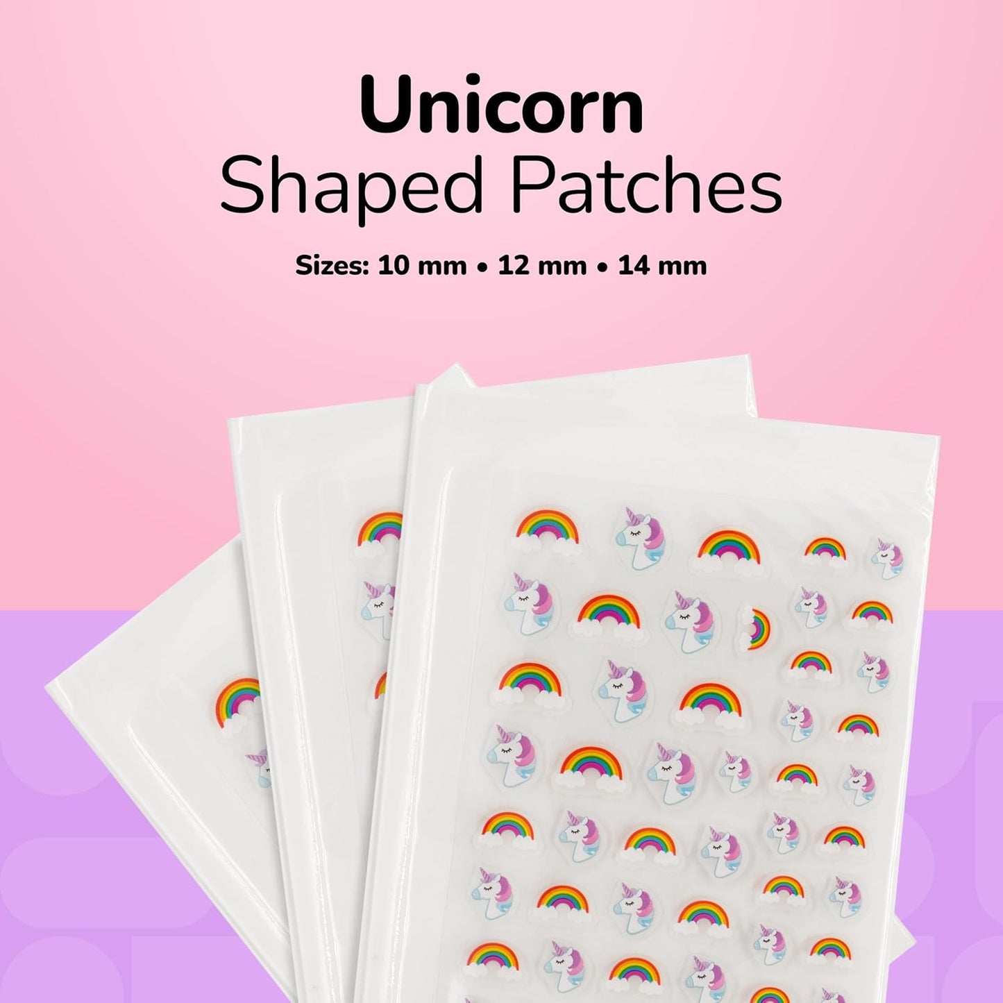 BioSwiss Pimple Patches, Rainbow Unicorn Patch for Zits and Blemishes, Hydrocolloid Spot Stickers for Face and Skin, 100 Count