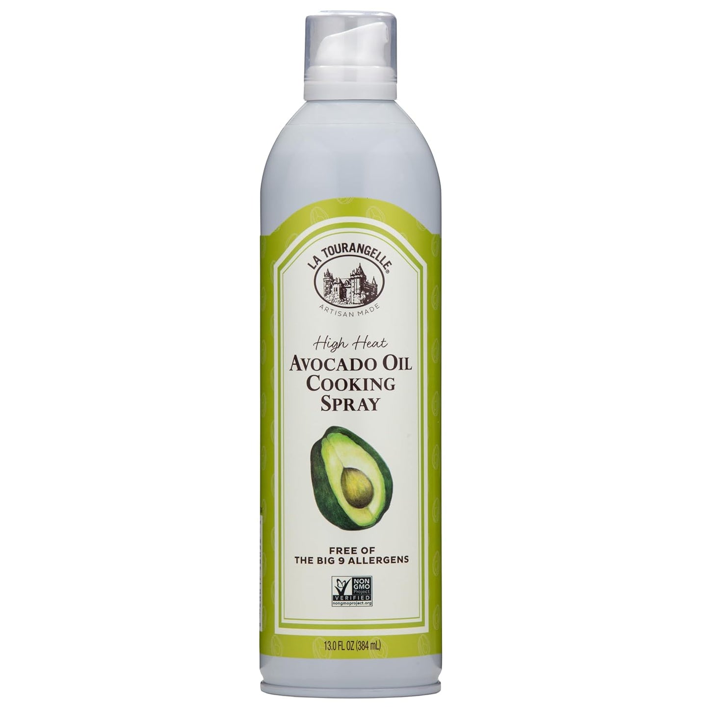 La Tourangelle, Avocado Oil Spray, All-Natural Handcrafted from Premium Avocados, Great for Cooking, Butter Substitute, and Skin and Hair Care, Spray Cooking and Grilling Oil, 13 fl oz