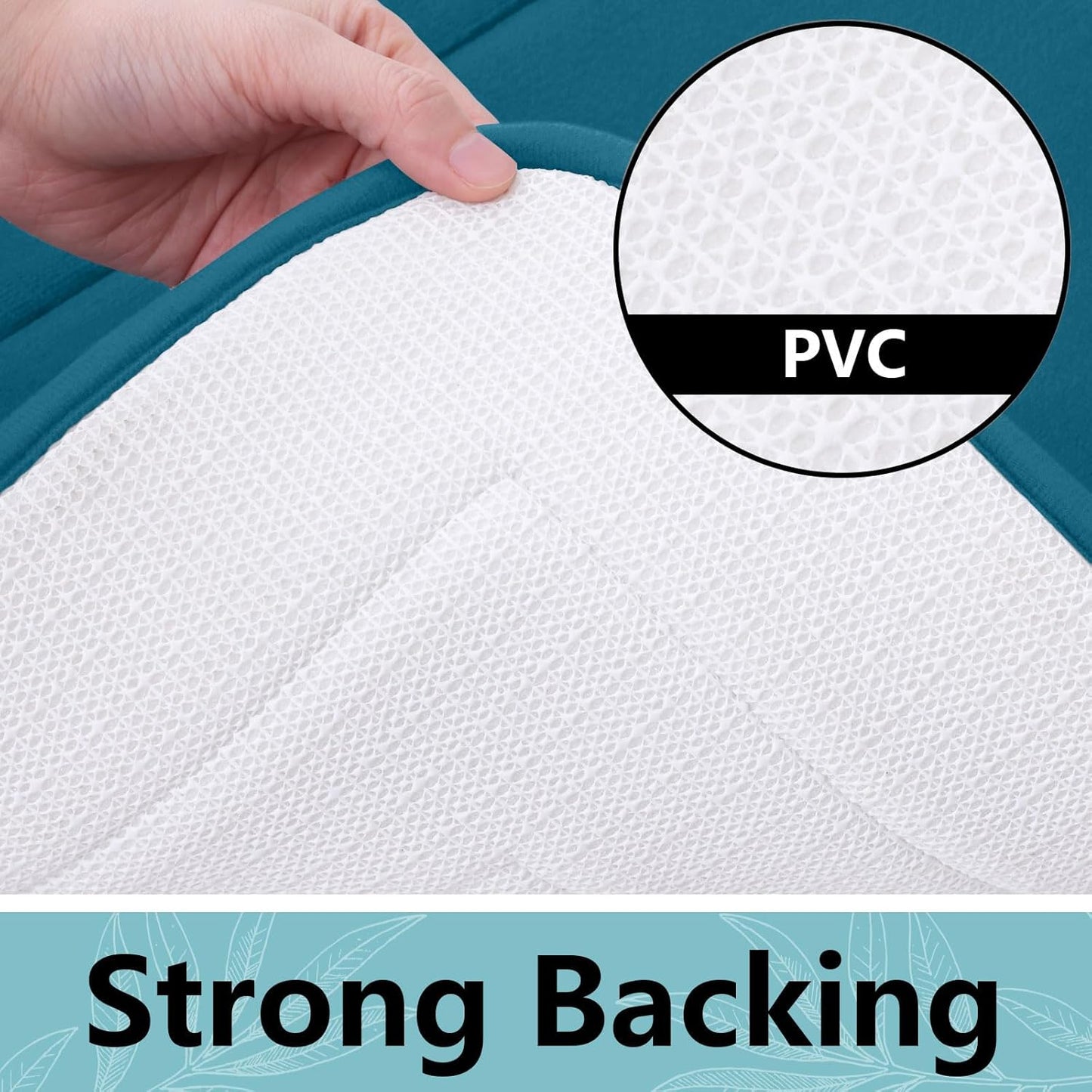 Arotive Memory Foam Bathroom Rug Mat 36x24, Ultra Soft and Absorbent Bath Mat, Machine Wash Dry, Comfortable Bath Rug Carpet for Bathroom Floor, Tub and Shower, Peacock Blue