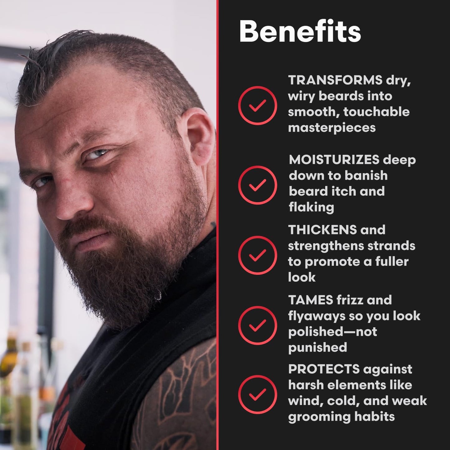The Beard Struggle Eddie Hall Beast Line Radiance Beard Conditioner for Men - Ragnarok Rising Signature Scent - Deep Conditioning for Soft, Strong Beards - 8 fl oz