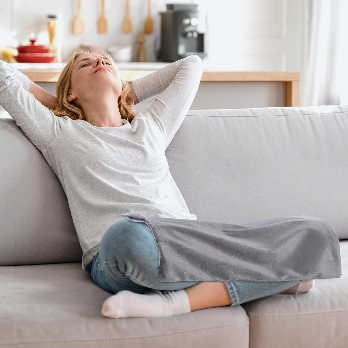 Mixweer Flannel Heating Pad Replacement Cover Soft Flannel Replacement Cover for Heating Pad or Pillow(Grey,12 x 15 Inches)