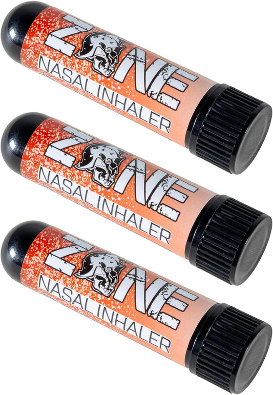 Zone Essential Oil Nasal Inhaler – Sinus Relief, Stress & Anxiety Support, Relaxation Aid – Natural Aromatherapy Stick – Made in USA (Peppermint & Menthol 3-Pack)