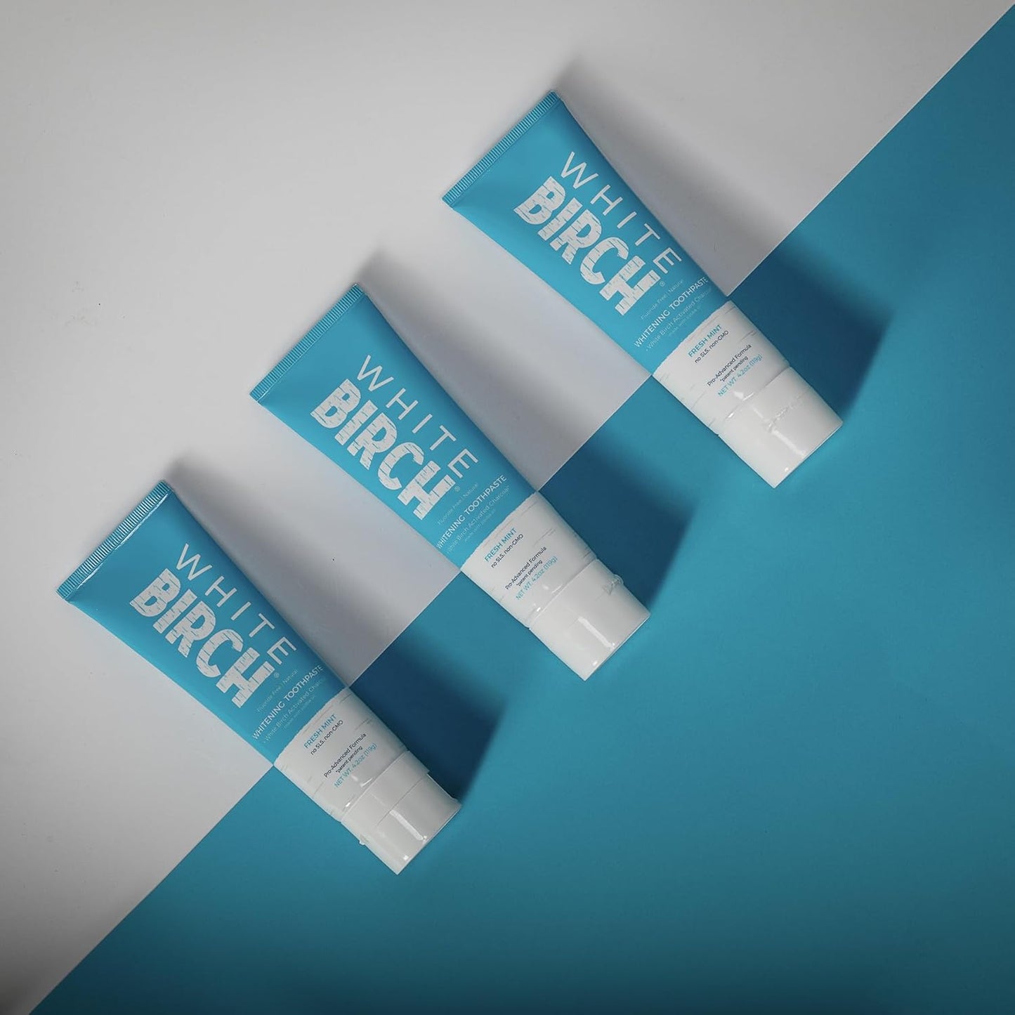 White Birch Activated Charcoal Toothpaste - Professional Teeth Whitening - Natural, No Fluoride Oral Care