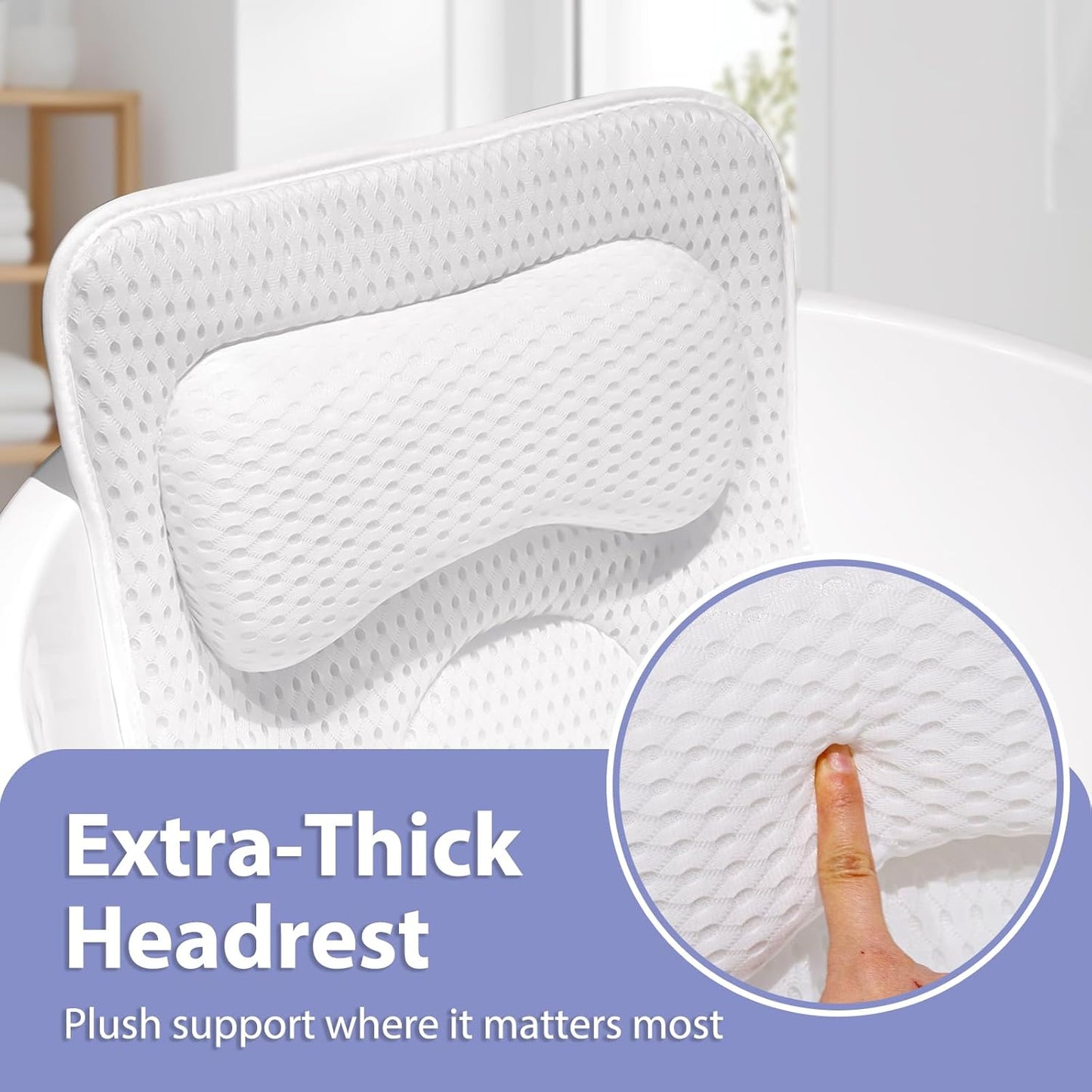 Full Body Bath Pillow for Tub, Luxury Bathtub Pillow for Full Back, Head and Neck Support, Quick Dry Bath Cushion, 168 Suction Cups, Bathtub Accessories for Gift