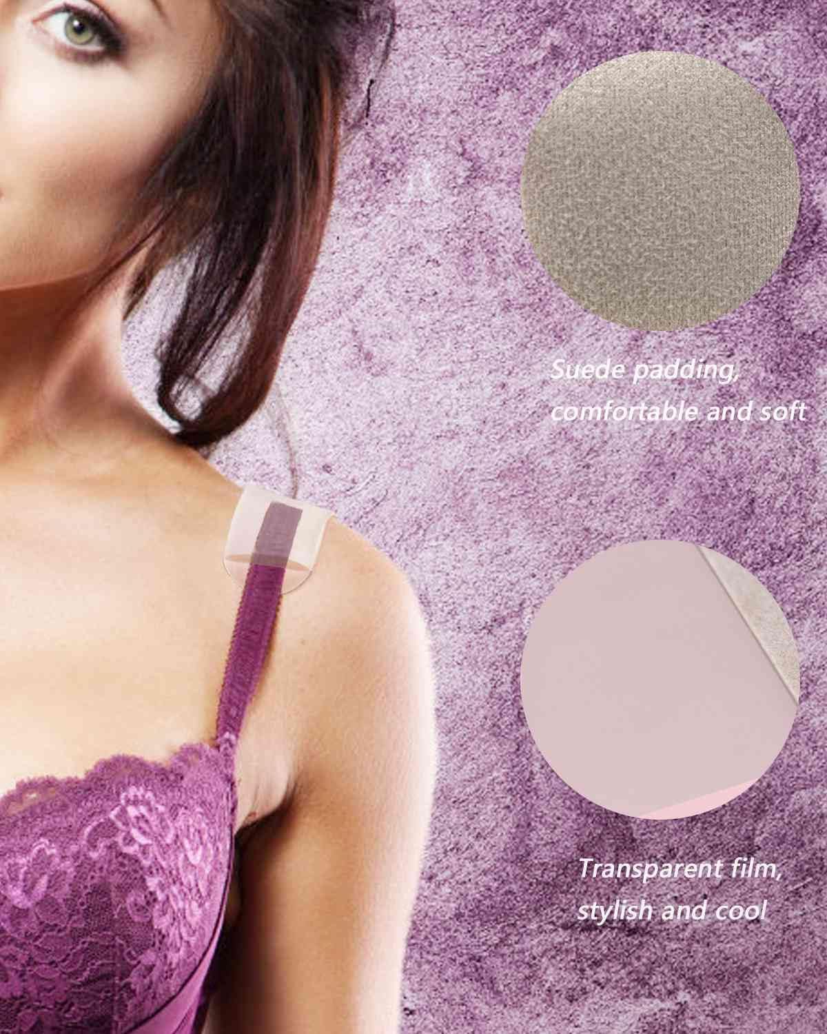 Bra Strap Cushion - Disposable Shoulder Pad Covers for Women to Relieve Pain from Tight Bras | Summer Lightweight and Sweat Absorbing Design (Nude 10P)