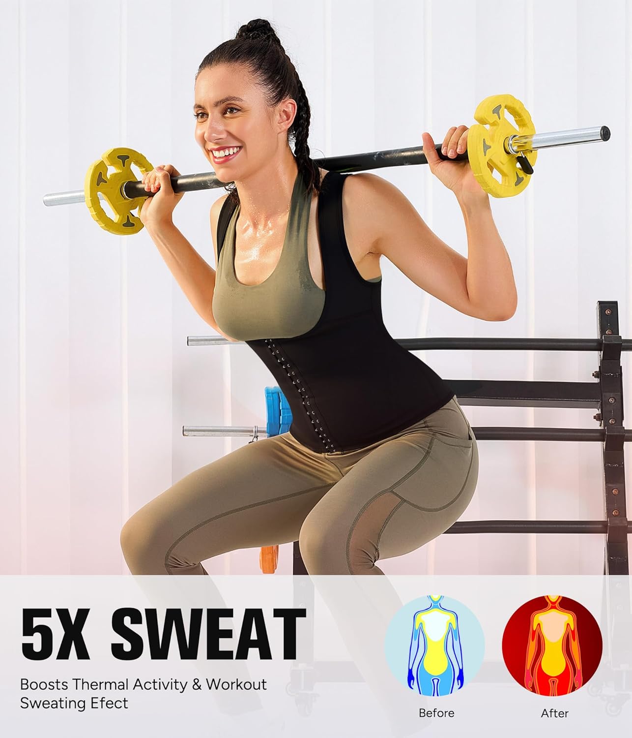 Eleady Best Neoprene Waist Trainer Corset Sweat Vest Weight Loss Body Shaper Workout Tank Tops Women