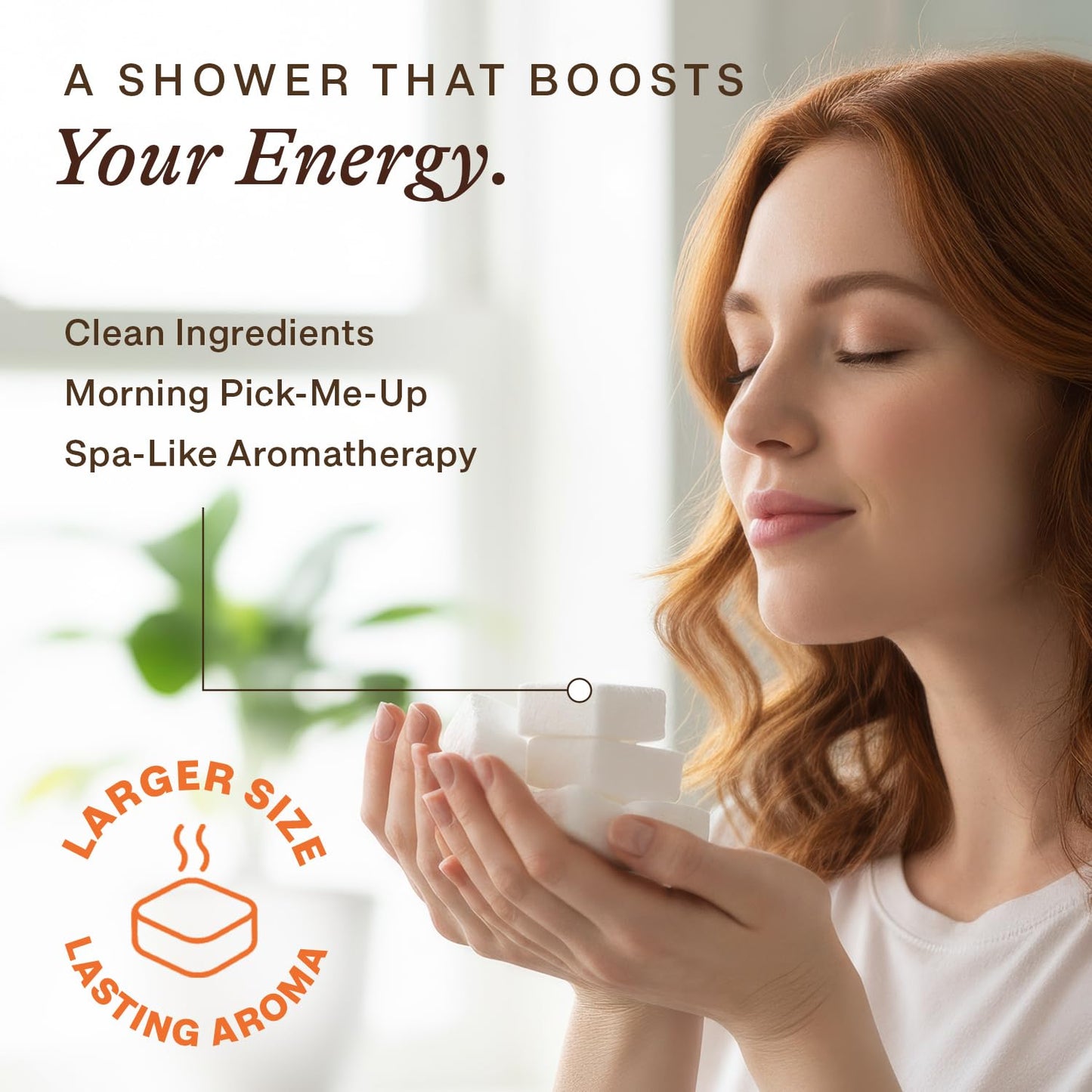 Shower Steamers Aromatherapy - USA Made with Natural Ingredients & Citrus Essential Oil, Long Lasting Shower Bombs for Energy Boost, Gift Set for Women & Men, Spa Gifts & Shower Accessorie