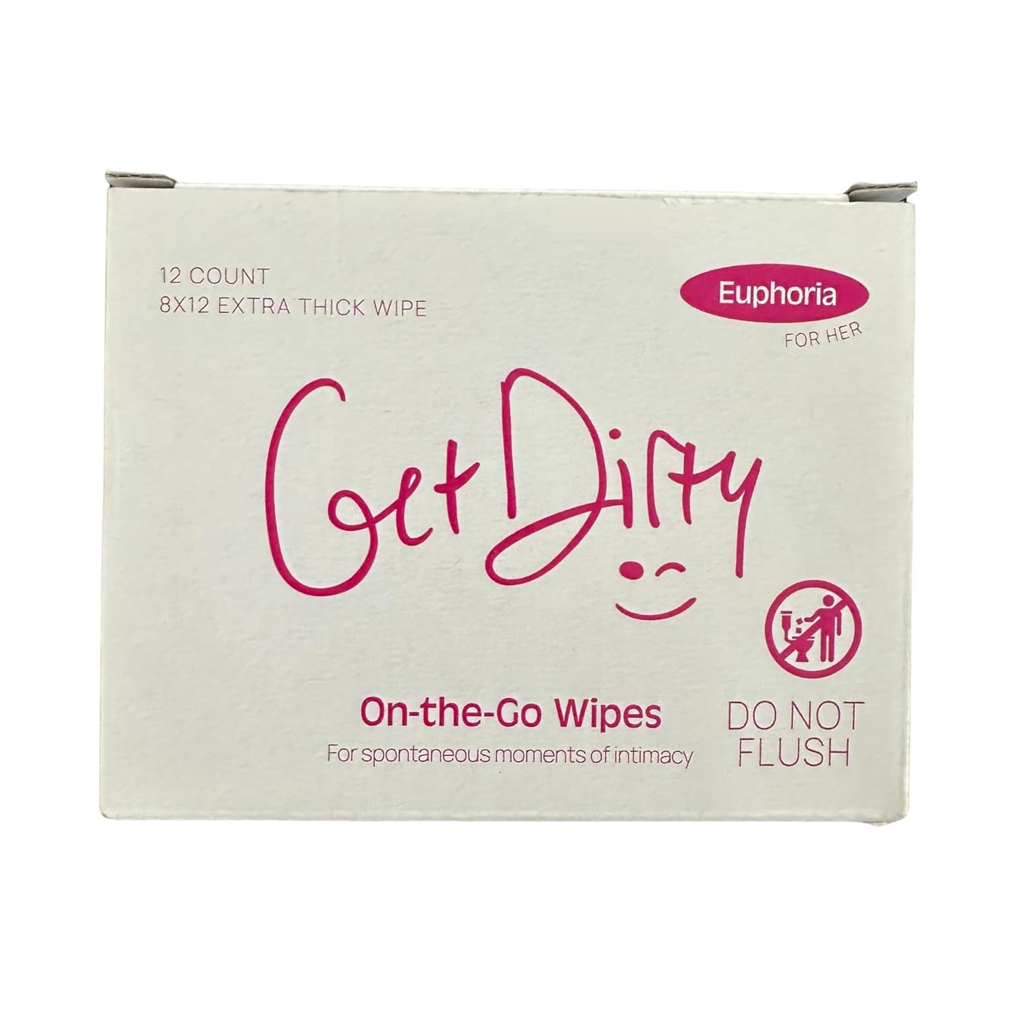 GetDirty - Wet Wipes (Womens) Extra Large & Durable Towelette: Micellar Foam Technology - That Truly Eliminates Odors - Individually Packaged for On-The-Go Conveniance (1 case of 12 wipes)