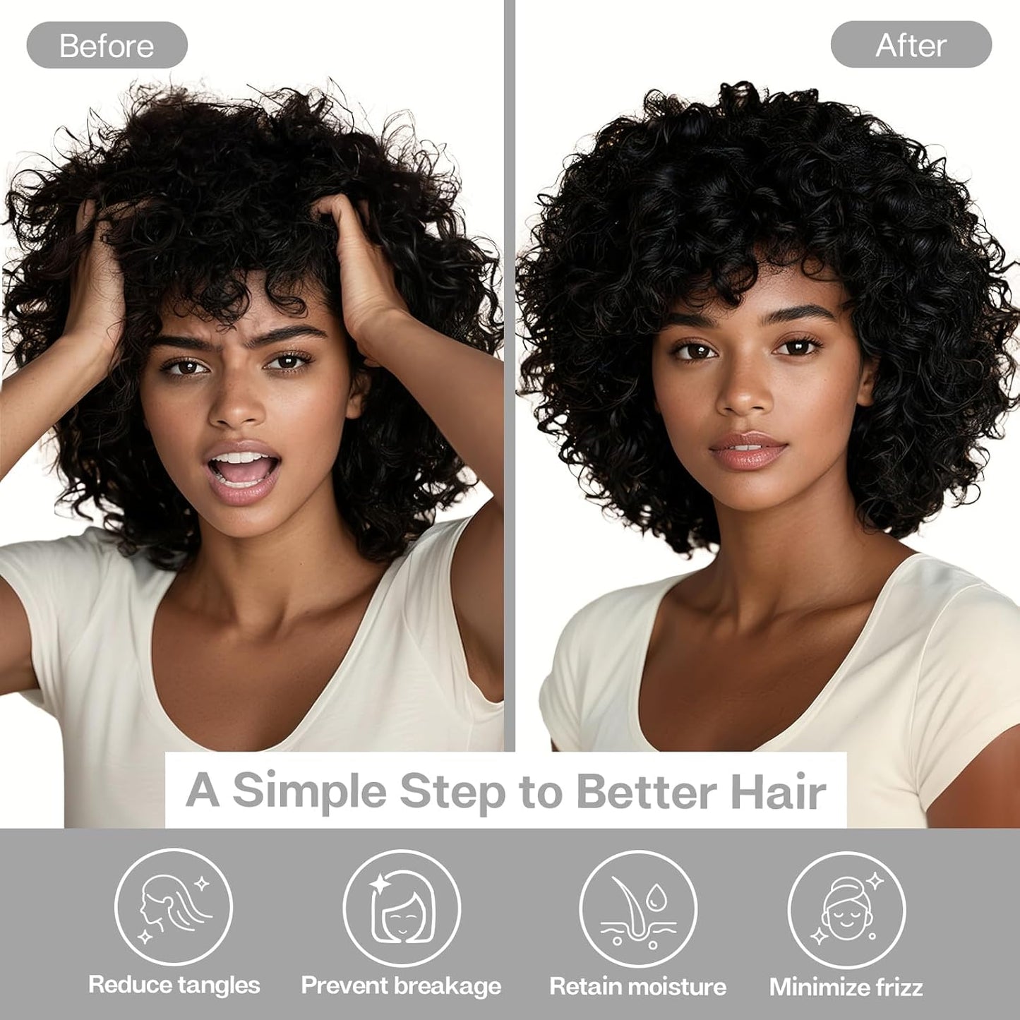 MR&HM Satin Pillowcase for Hair and Skin, Silk Satin Pillowcase 2 Pack, King Size Pillow Cases Set of 2, Silky Pillow Cover with Envelope Closure (20x40, Silver Grey)