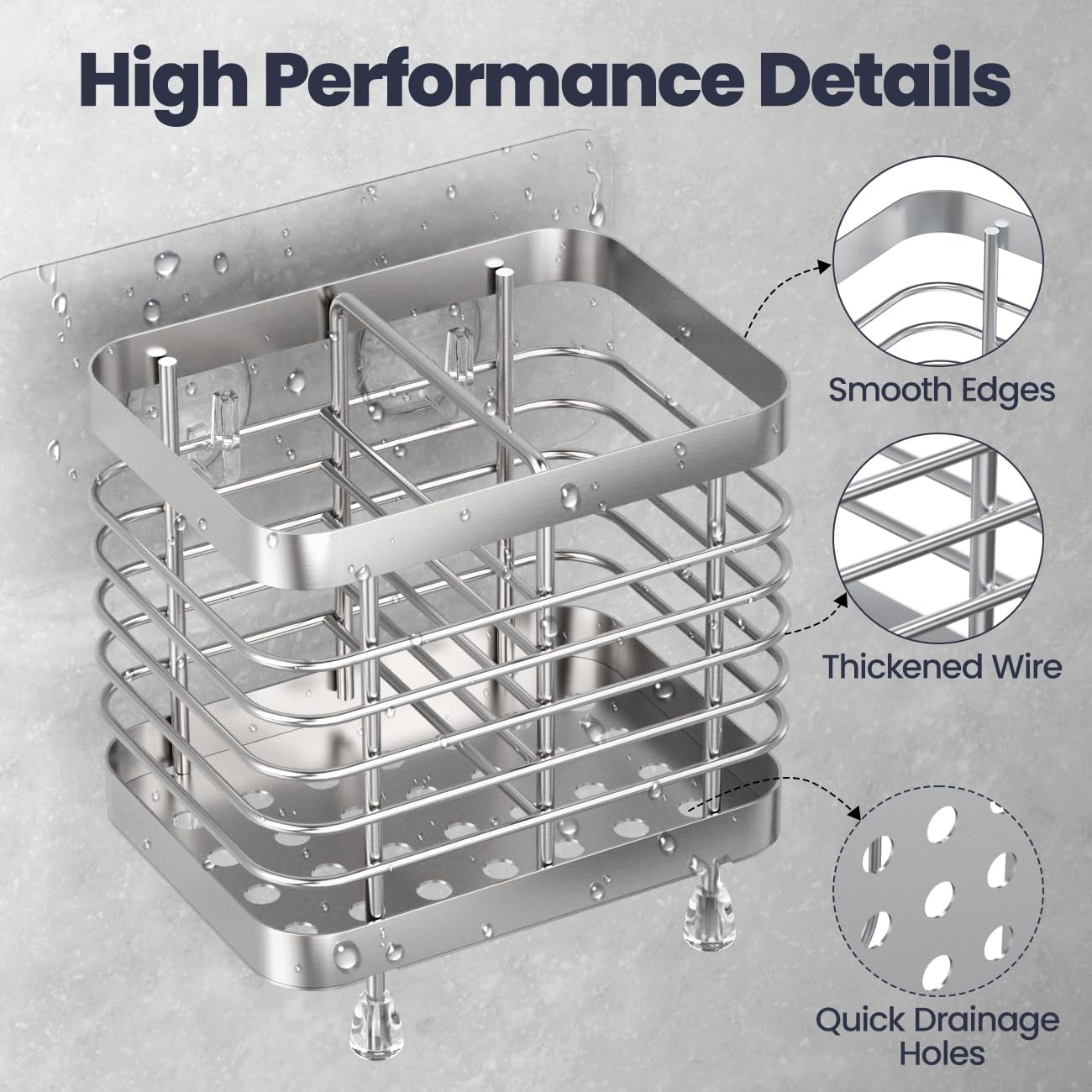 Luxspire Toothbrush Holders for Bathroom, Stainless Steel Electric Toothbrush Holder Wall Mounted, Shower Toothbrush Toothpaste Holder, Bathroom Organizer Essentials, 2 Slots, Silver