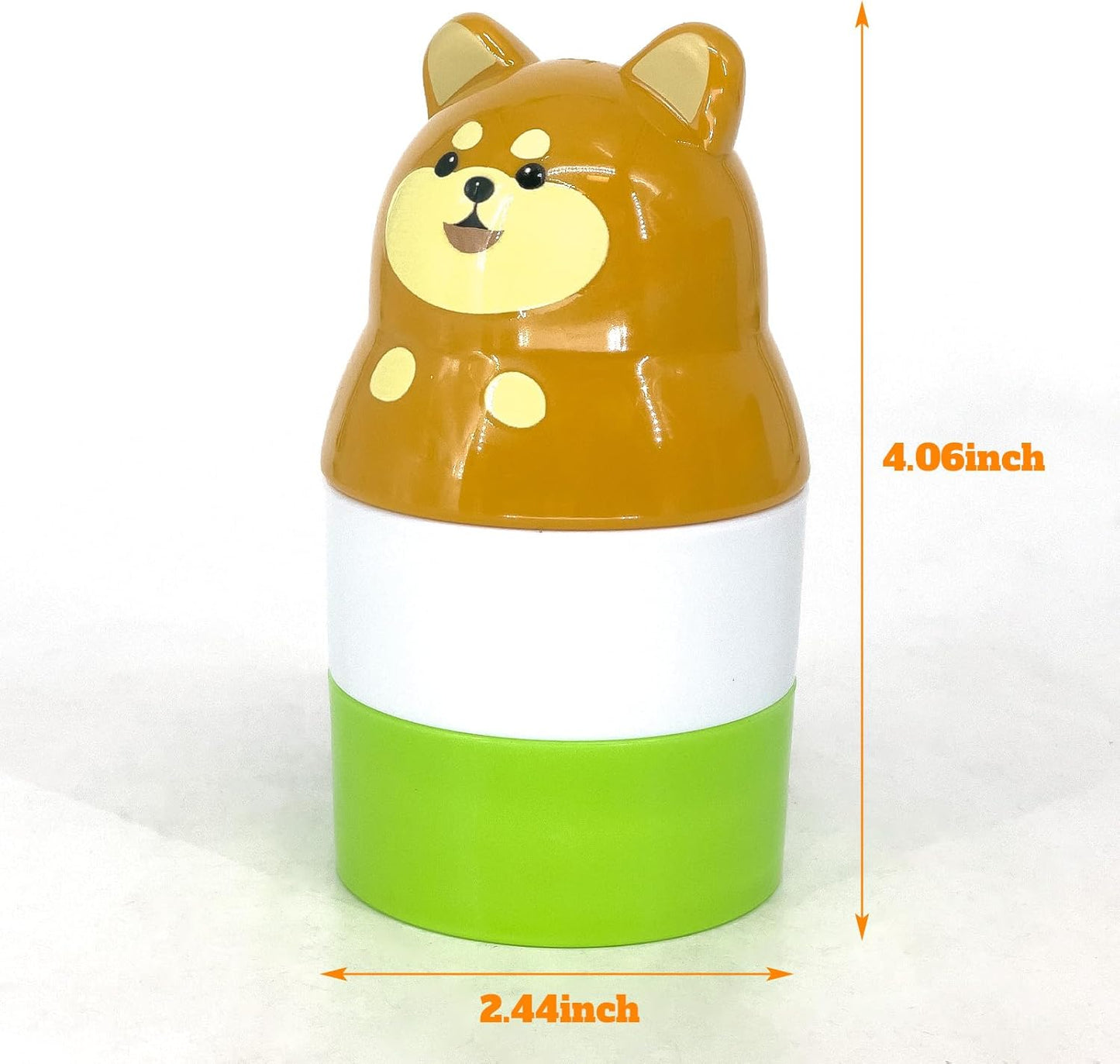 Sunscreen Applicator, Green Dog Refillable Roll on Sponge Sunscreen Holds 2.5fl oz for Kids Women Men Outdoor Mess Free Portable Travel