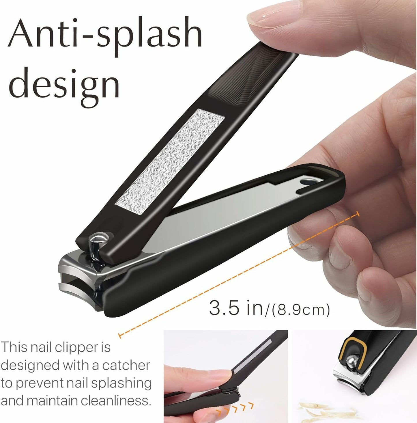 Konovo Nail Clippers for Women Travel, Nail Clippers with File, Fingernail Clippers for Girls