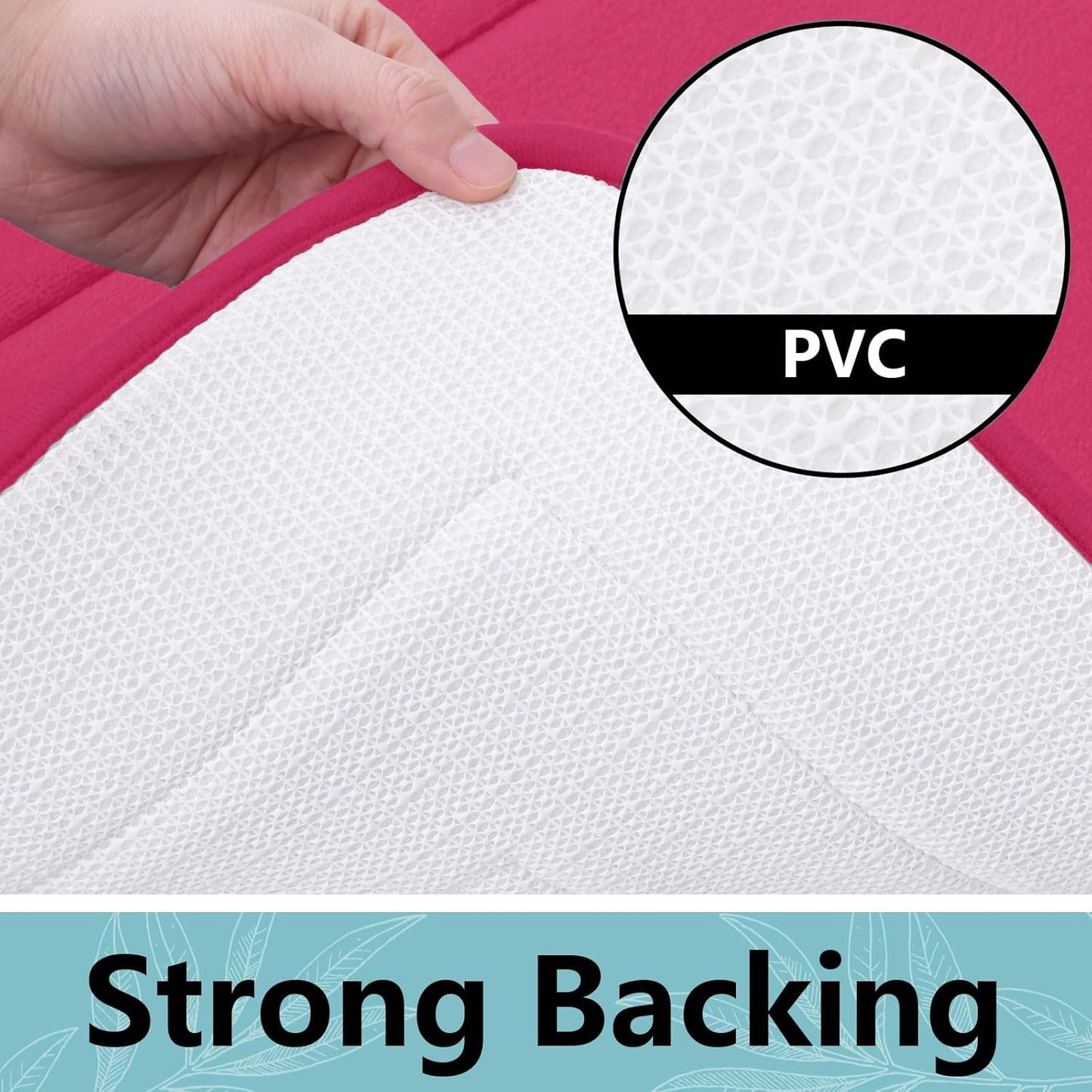 Arotive Memory Foam Bathroom Rug Mat 59x24, Ultra Soft and Absorbent Bath Mat, Machine Wash Dry, Comfortable Bath Rug Carpet for Bathroom Floor, Tub and Shower, Deep Pink