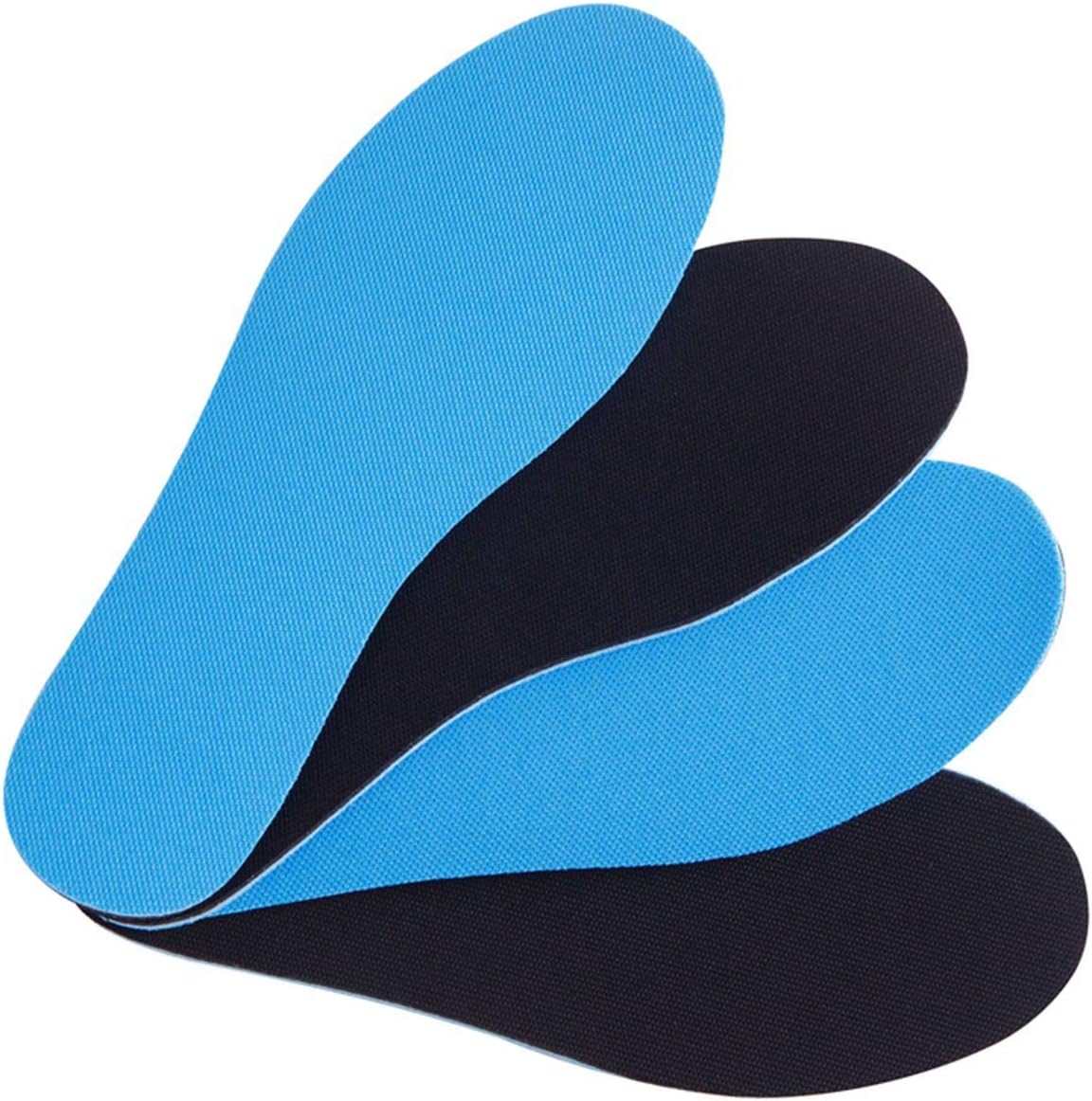 2 Pairs Breathable Insoles, Super-Soft, Sweat-Absorbent, Double-Colored and Double-Layered Shoe Inserts of Foam That Fit in Any Shoes (Blue/Black, 5-6.5 Women/4-5.5 Men)