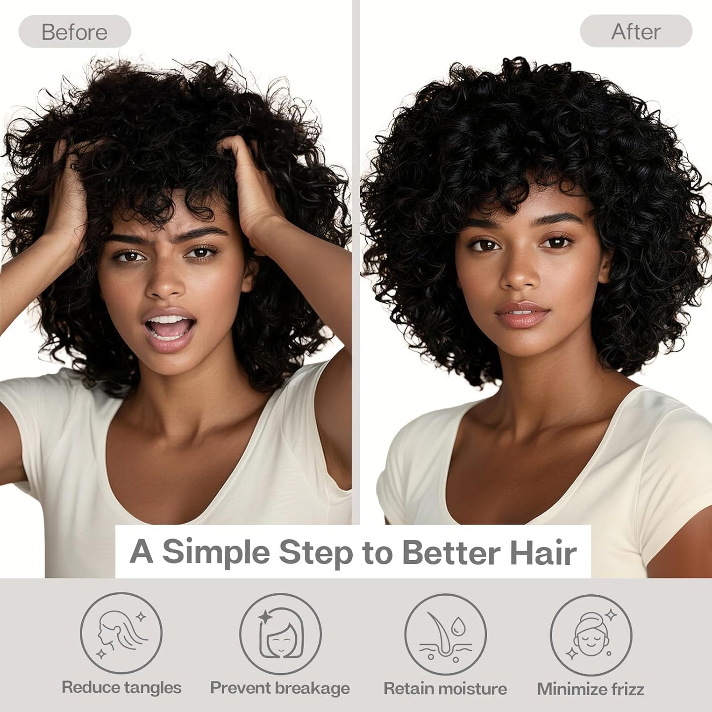 MR&HM Satin Pillowcase for Hair and Skin, Silk Satin Pillowcase 2 Pack, King Size Pillow Cases Set of 2, Silky Pillow Cover with Envelope Closure (20x40, Ivory)