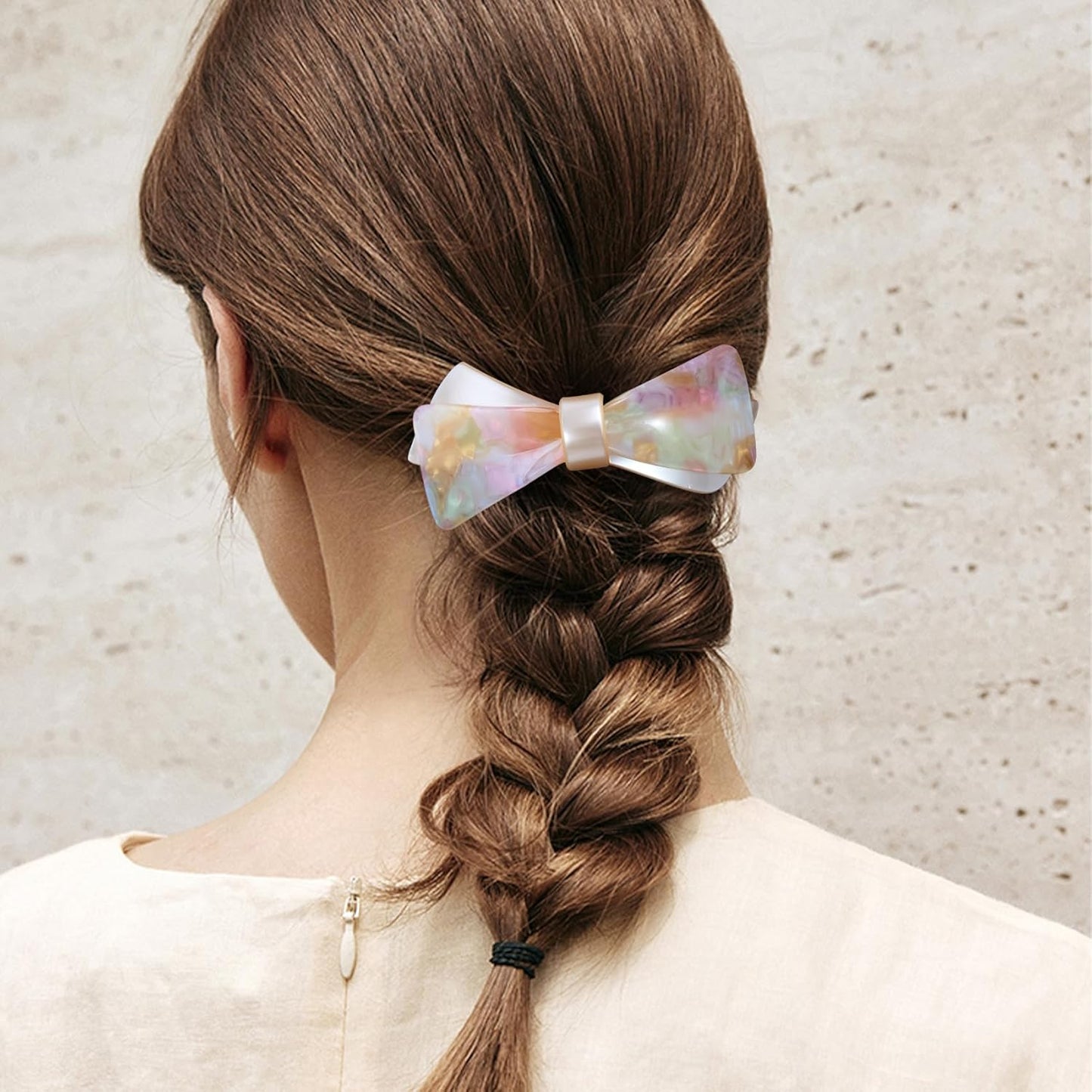 Hair Barrettes - French Barrette for Women Thick Hair - 3 Pcs Large Strong Hold Grip Clip for Women - Decorative Hair Clip (Butterfly Multicolor 1)