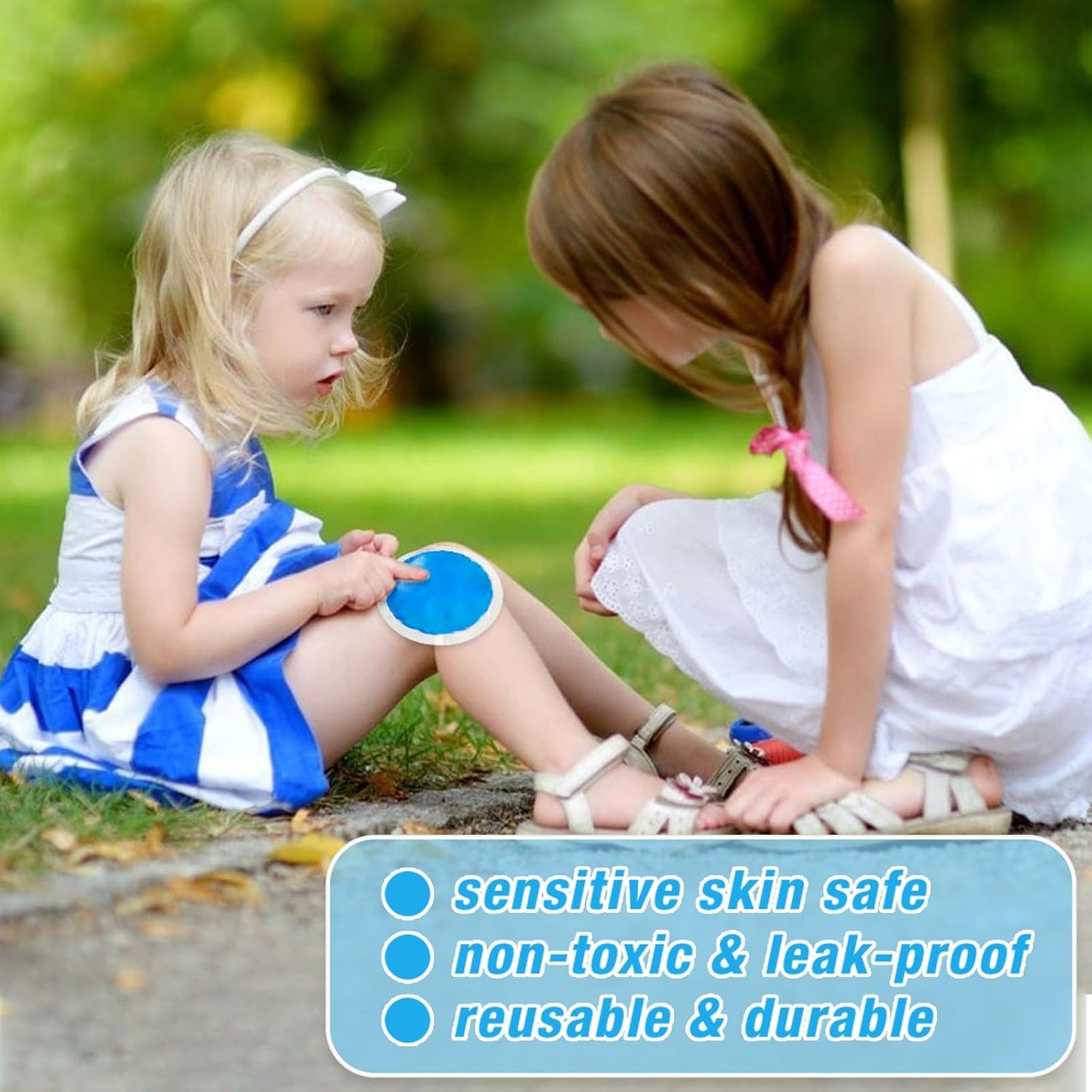 MR.ICE Small Round Ice Packs for Injuries Reusable Soft Gel Cold Packs Wrap for Kids - 12 Mini Ice Packs Cold Compress for Face After Surgery, Breastfeeding, Wisdom Teeth, Dark Circles, Kids Fever