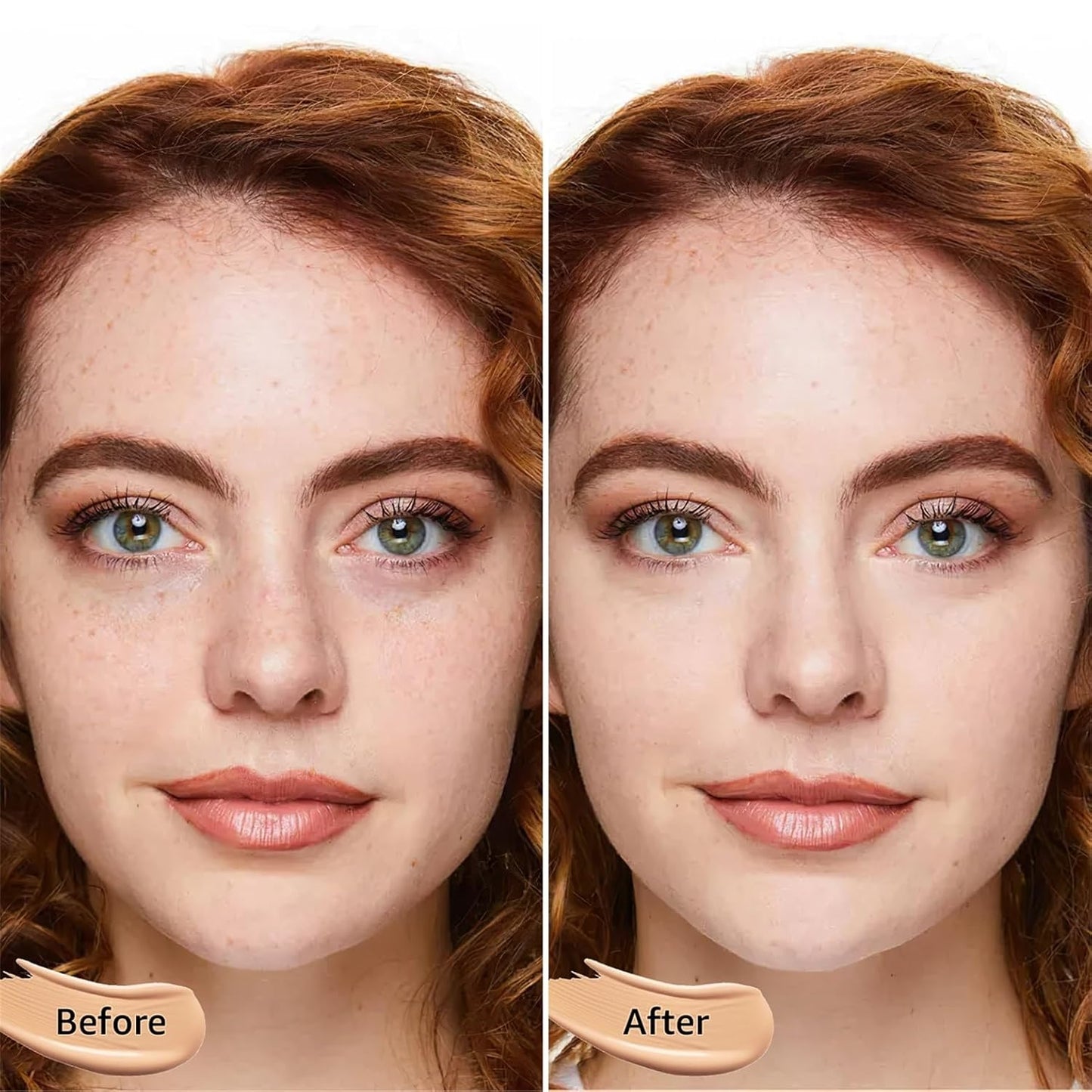 Mushroom Head Air Cushion CC Cream - BB Cream Face Makeup Foundation for Mature Skin Moisturizing Concealer Brighten Long-Lasting, Even Skin Tone for All Skin Types (Nude)