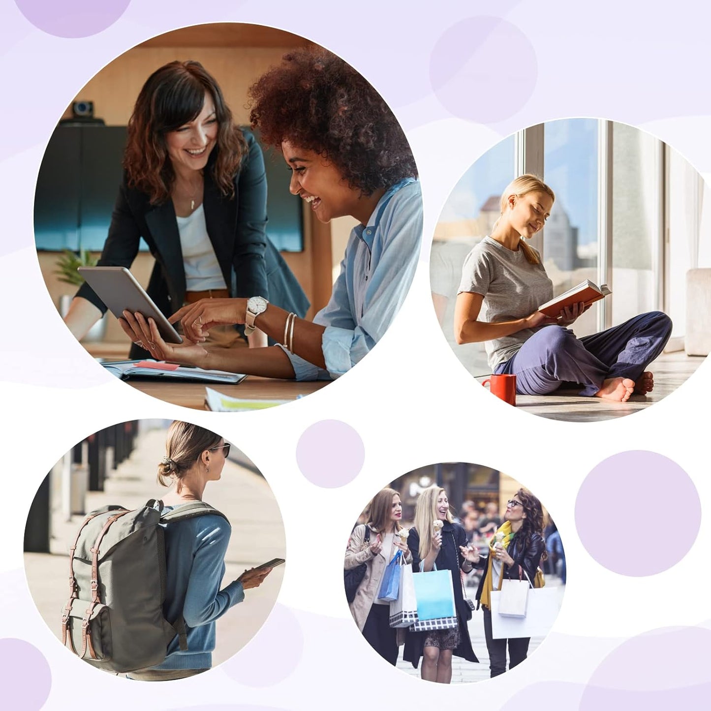 Cute Purple Sanitary Pad Disposal Bags - Pack of 200, 7x12inches Opaque Feminine Hygiene Disposal Bags for Tampons, Liners