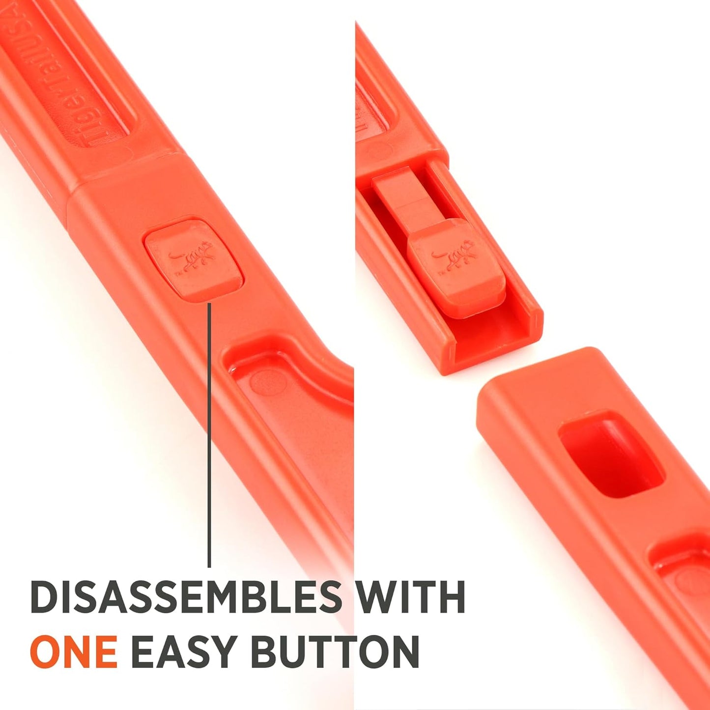 Tiger Tail Tiger Cane Back & Neck Massager – Trigger Point Deep Tissue Acupressure Hook with 7 Gription Knobs, Portable 2-Piece Self Massage Tool for Muscle Knot & Shoulder Pain Relief, Orange