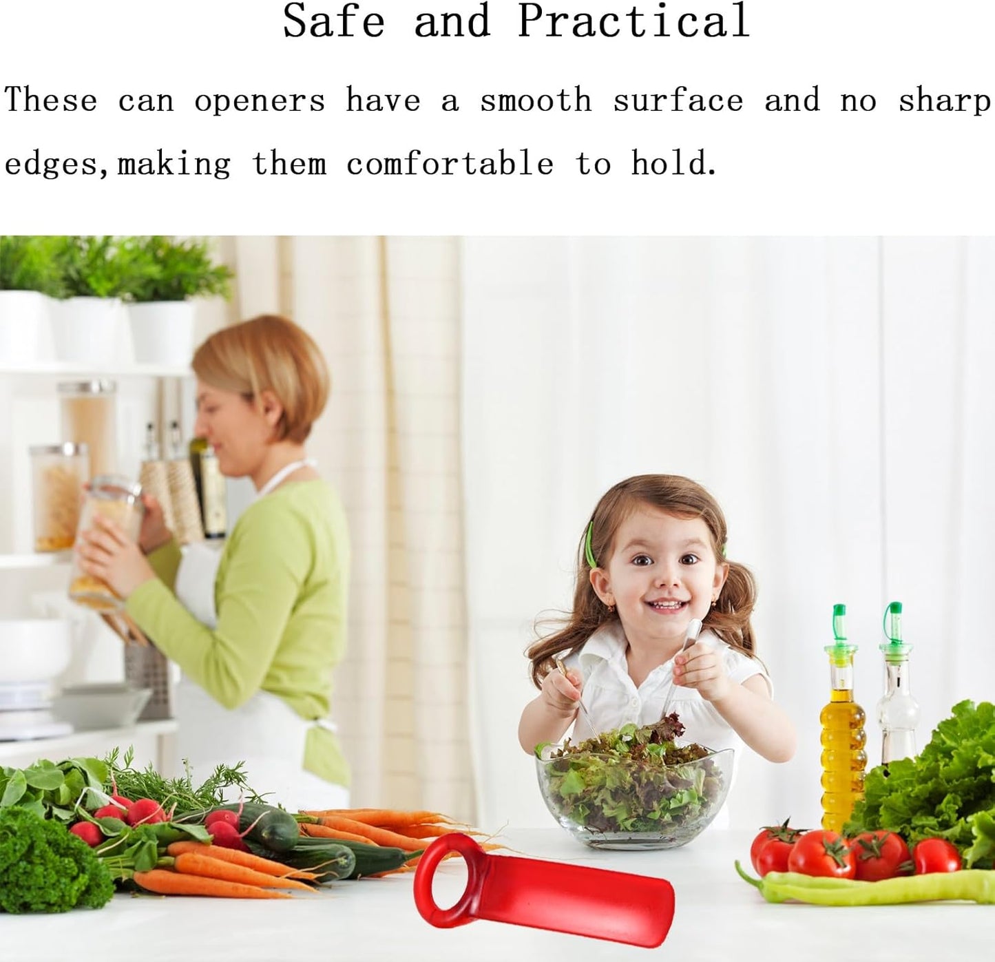 Jar Opener Jar Key,Easy Grip Jar Lid Opener Plastic Jar Opener for Weak Hands,Elderly, Children