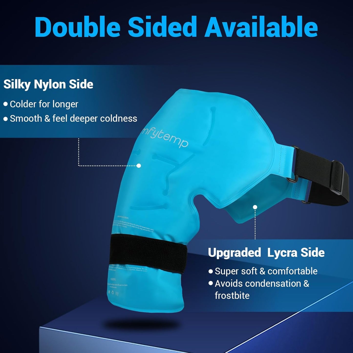 Comfytemp Shoulder Ice Pack Rotator Cuff Cold Therapy Wrap, FSA Eligible, Gel Ice Packs for Injuries Reusable, Instant Cold Compress Shoulder Brace for Pain Relief, Surgery Recovery Item Gift (Large)