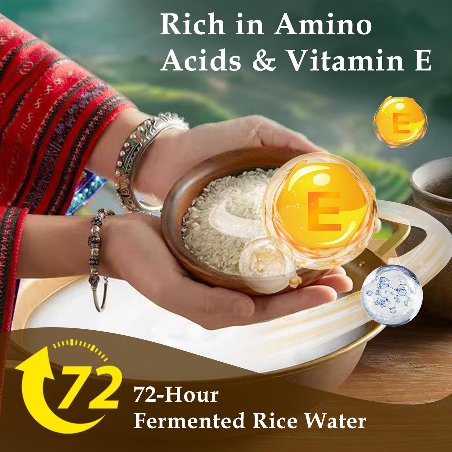 Rice Water Shampoo Bar & Argan Conditioner Bar Set – Strengthening & Nourishing Hair Care Duo for Fine or Weak Hair – Solid Shampoo and Conditioner Bars for Growth, Shine & Scalp Balance