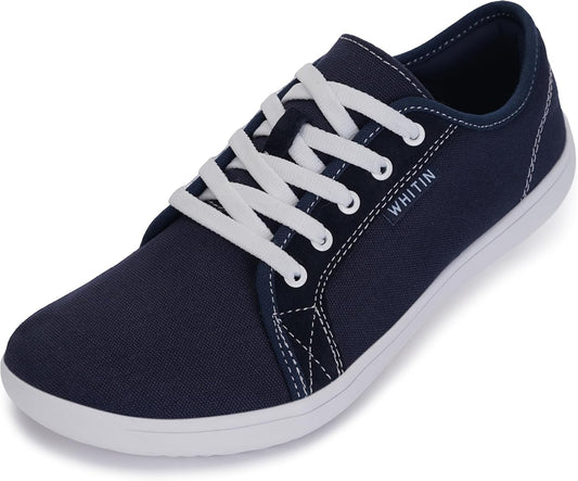 WHITIN Women's Canvas Barefoot Shoes | Wide Width Minimalist Sneakers | Classic Fit Low Top