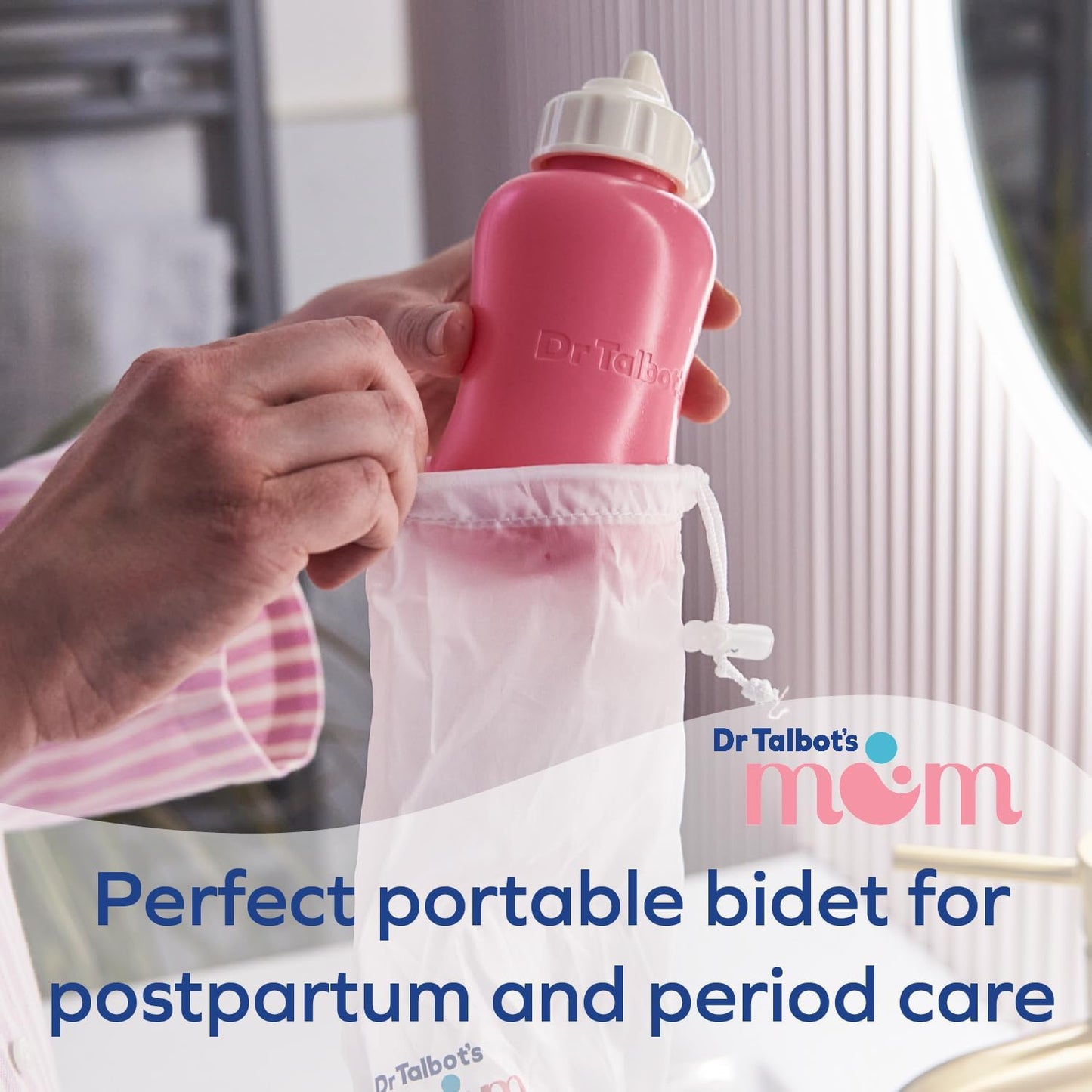 Dr. Talbot's Mom Postpartum Peri Bottle with Carry Bag - Perineal Spray Bottle for Mothers - 12.2 fl oz