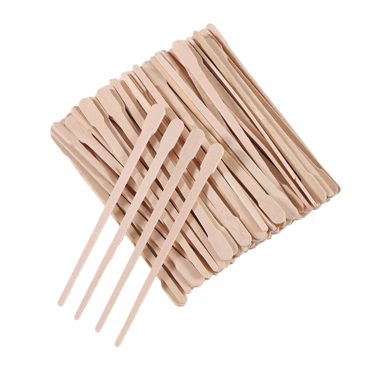 600pcs Small Wooden Waxing Sticks, Wax Spatulas Craft Applicator Sticks for Body Hair Removal, Eyebrow Lip Nose Brow Facial Smooth- Spa and Home Usage