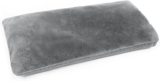 Microwave Heating Pad with Washable Cover, 6.5 X 12“ Microwavable Heating Pads for Neck and Shoulders and Back, Warm Compress for Knee, Muscles, Joints, Wrist, Abdomen (Gray)