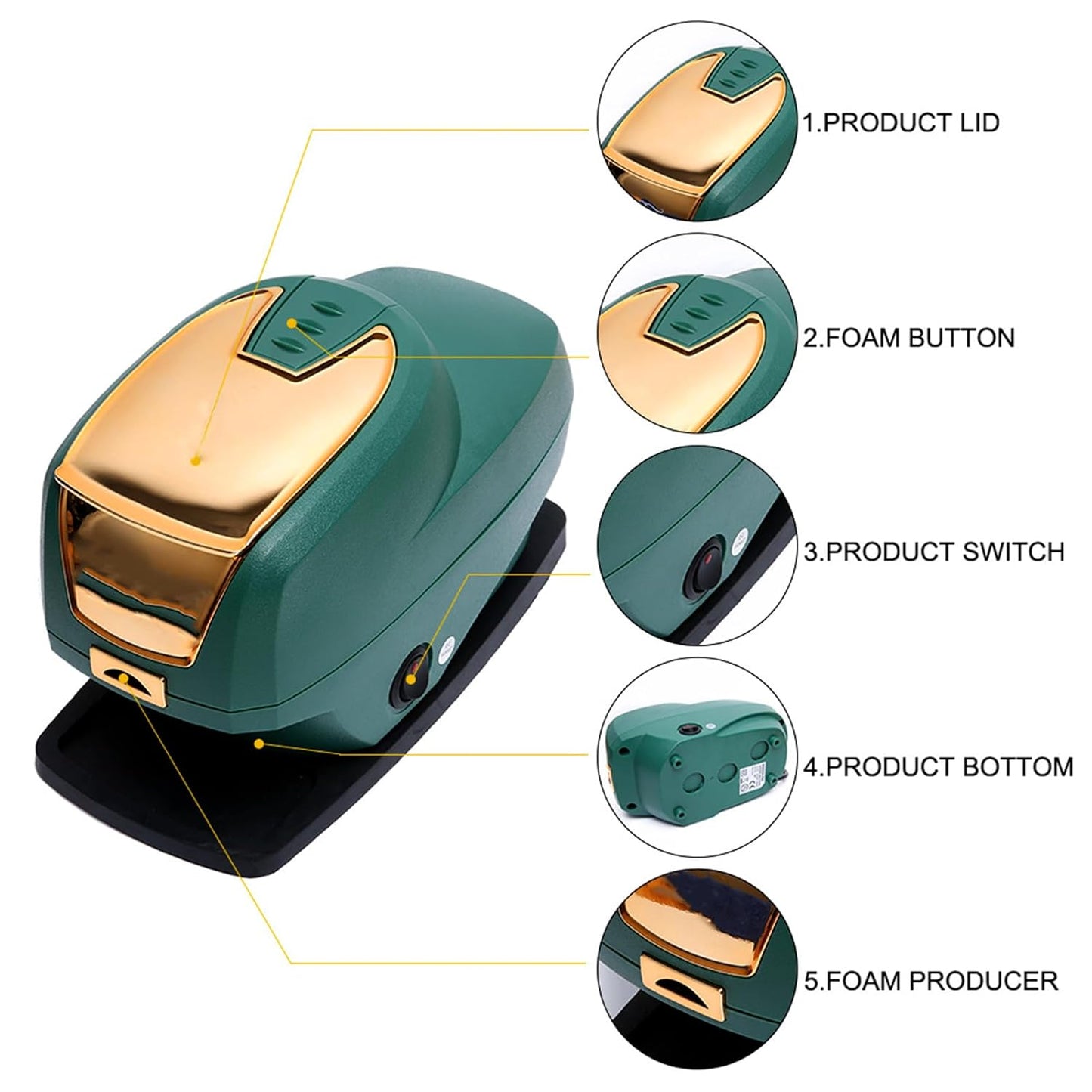 Hot Lather Machine, Hot Lather Machine for Barbers, Barber Shop Lather Warmer Machine, Household Heated Shaving Cream Dispenser (US Plug 110V)