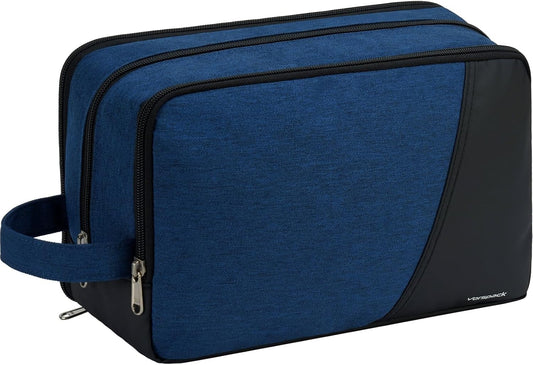 Vorspack Large Travel Toiletry Bag - Water Resistant Toiletry Bag for Men for Bathroom Toiletries Accessories Gifts - Navy Blue