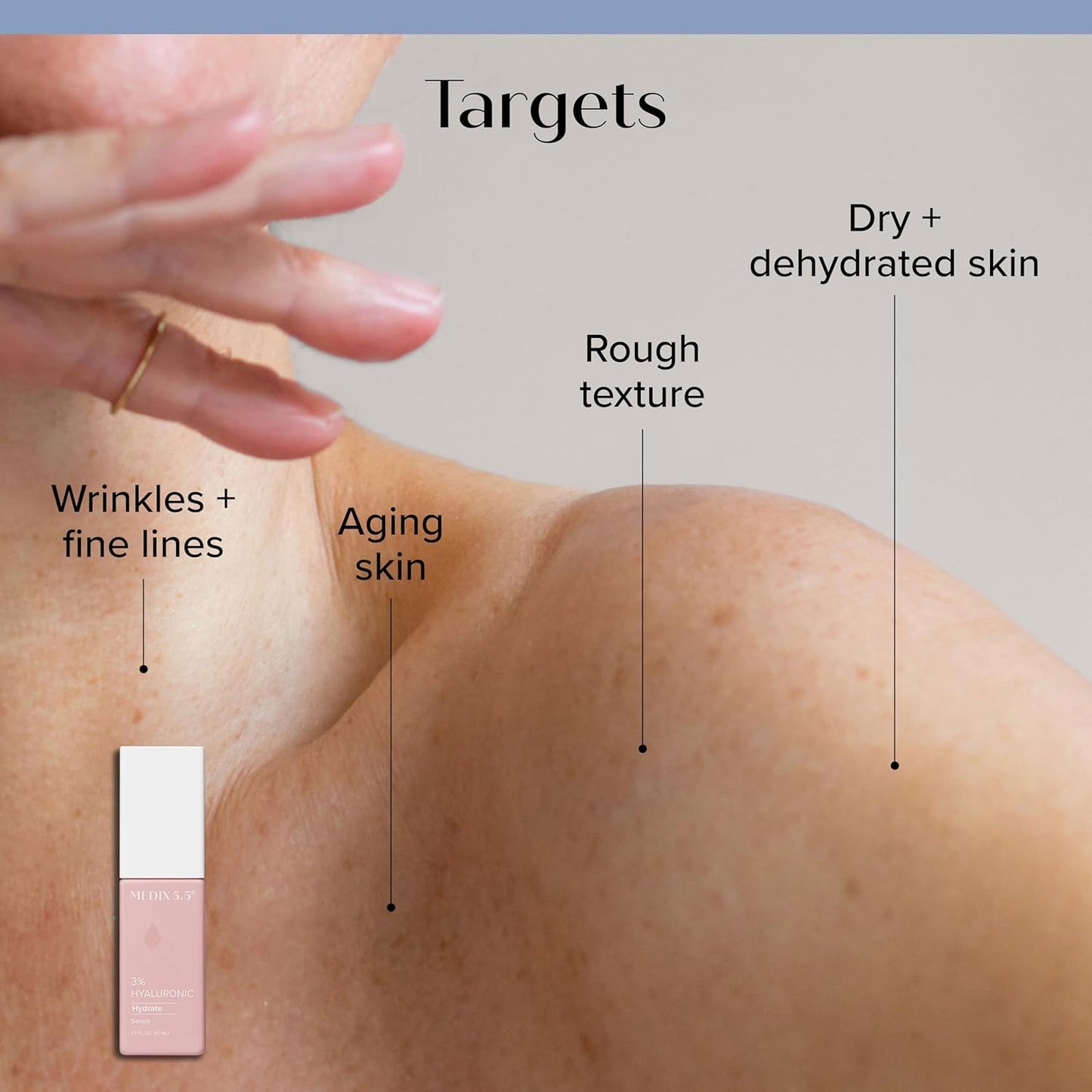 MEDIX 3% Concentrated Hyaluronic Acid Hydrating Gel Body Booster Dry Skin Moisturizer, Anti Aging Skin Care Booster For Restoring Skin Barrier, Wrinkles, & Fine Lines, 2-Pack